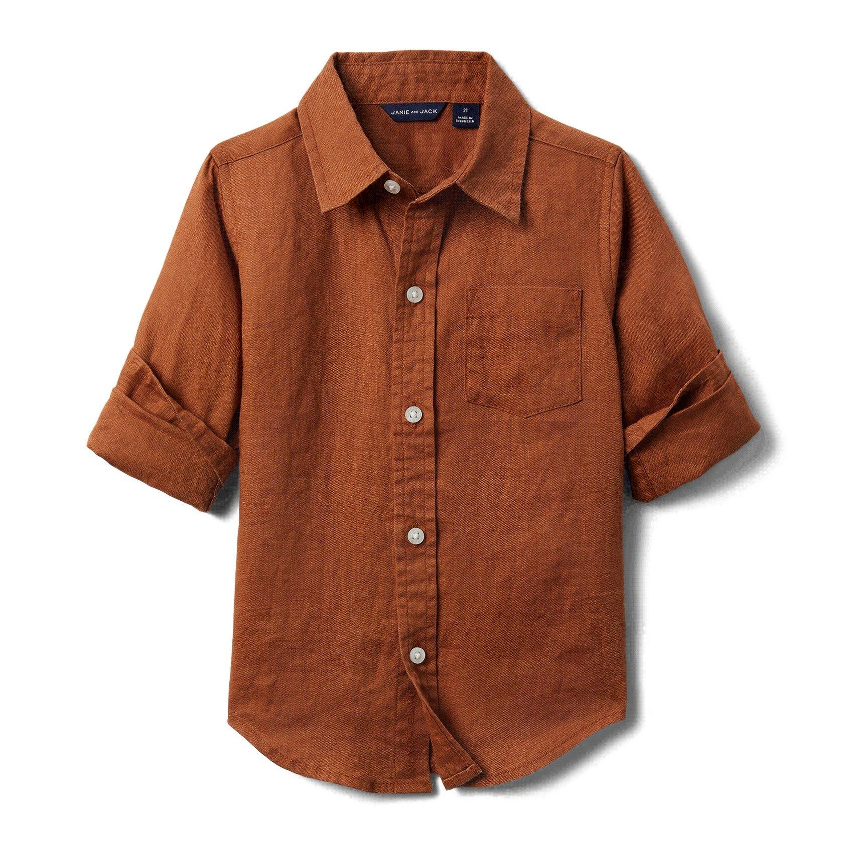 Linen Roll-Cuff Shirt image number 0