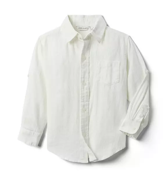 Linen Roll-Cuff Shirt image number 1
