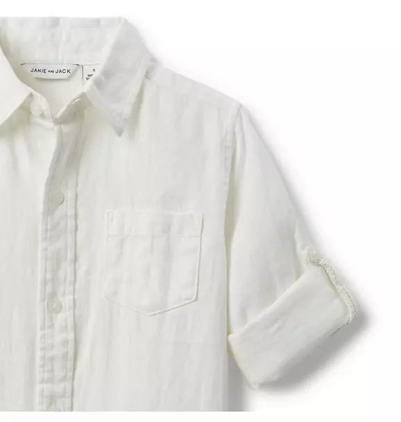 Linen Roll-Cuff Shirt image number 3