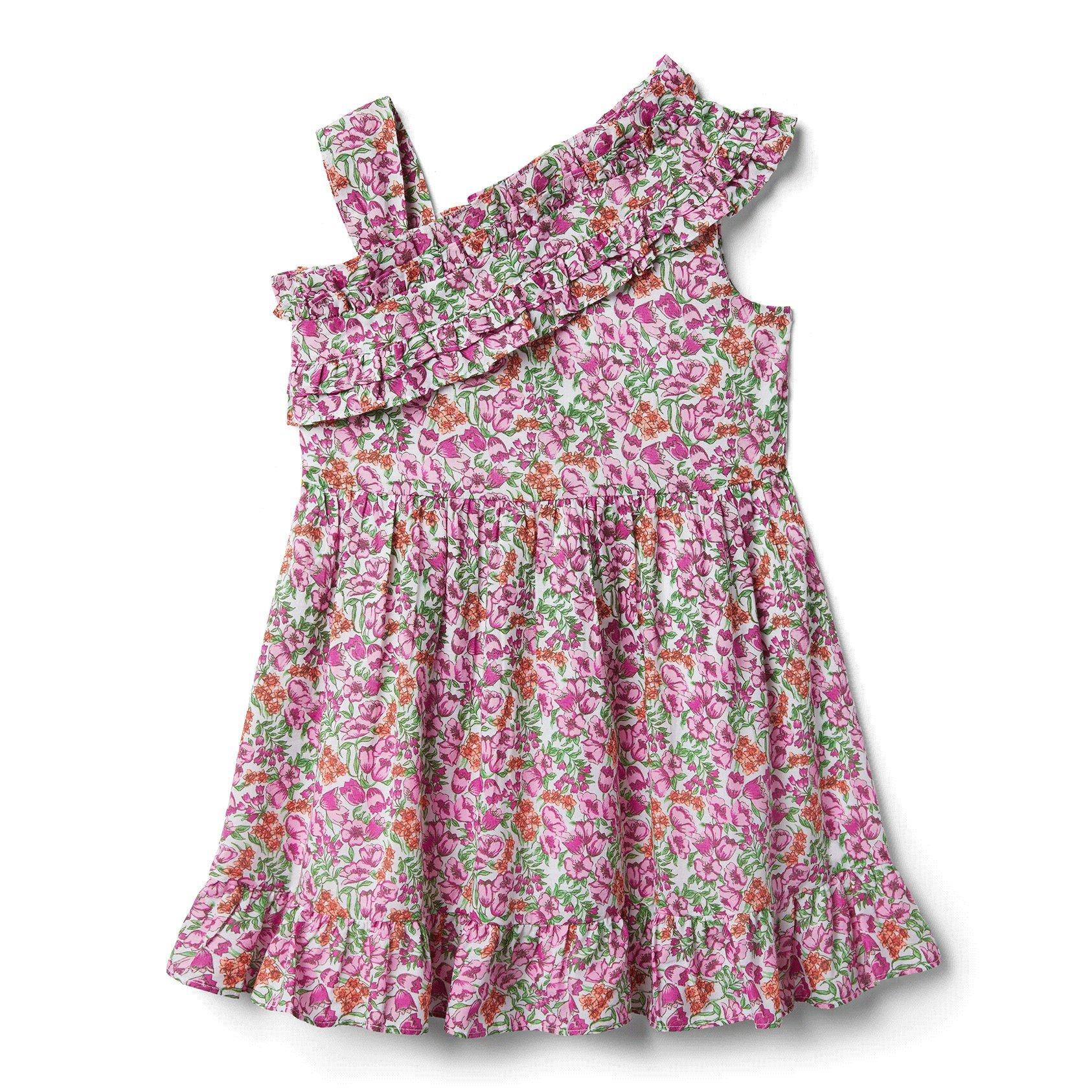 Ditsy Floral Ruffle Cold Shoulder Dress  image number 0