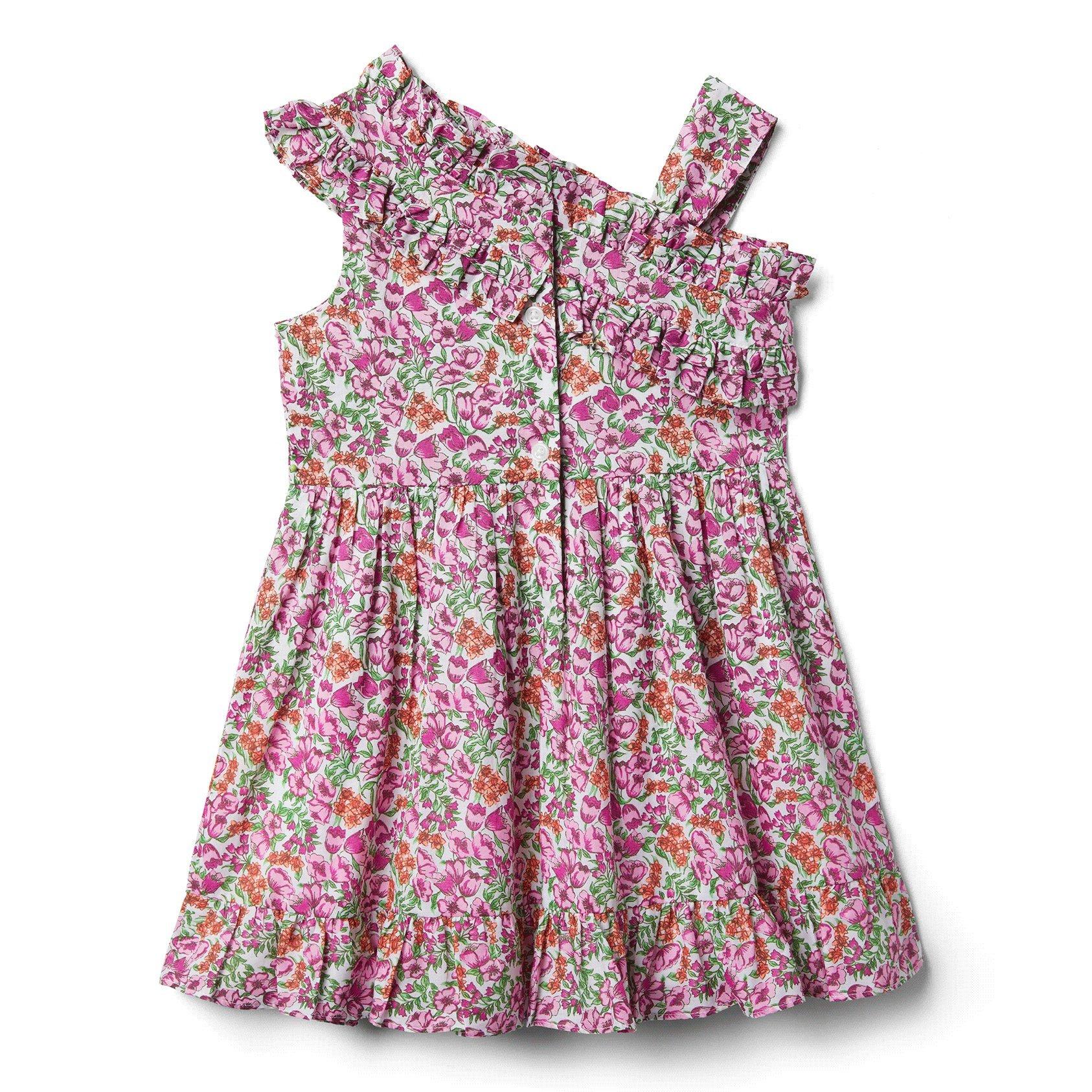 Ditsy Floral Ruffle Cold Shoulder Dress  image number 2