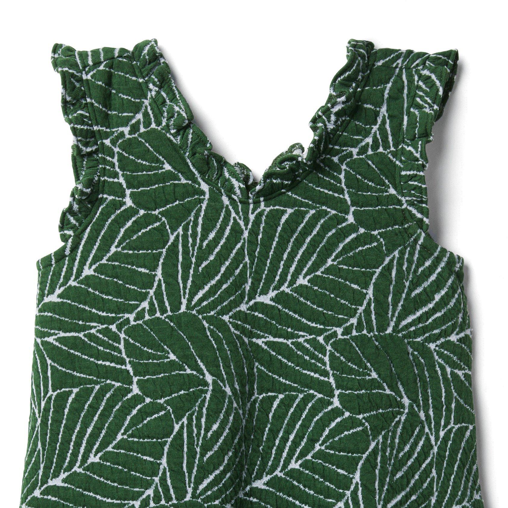 Leaf Ruffle Trim Dress image number 1