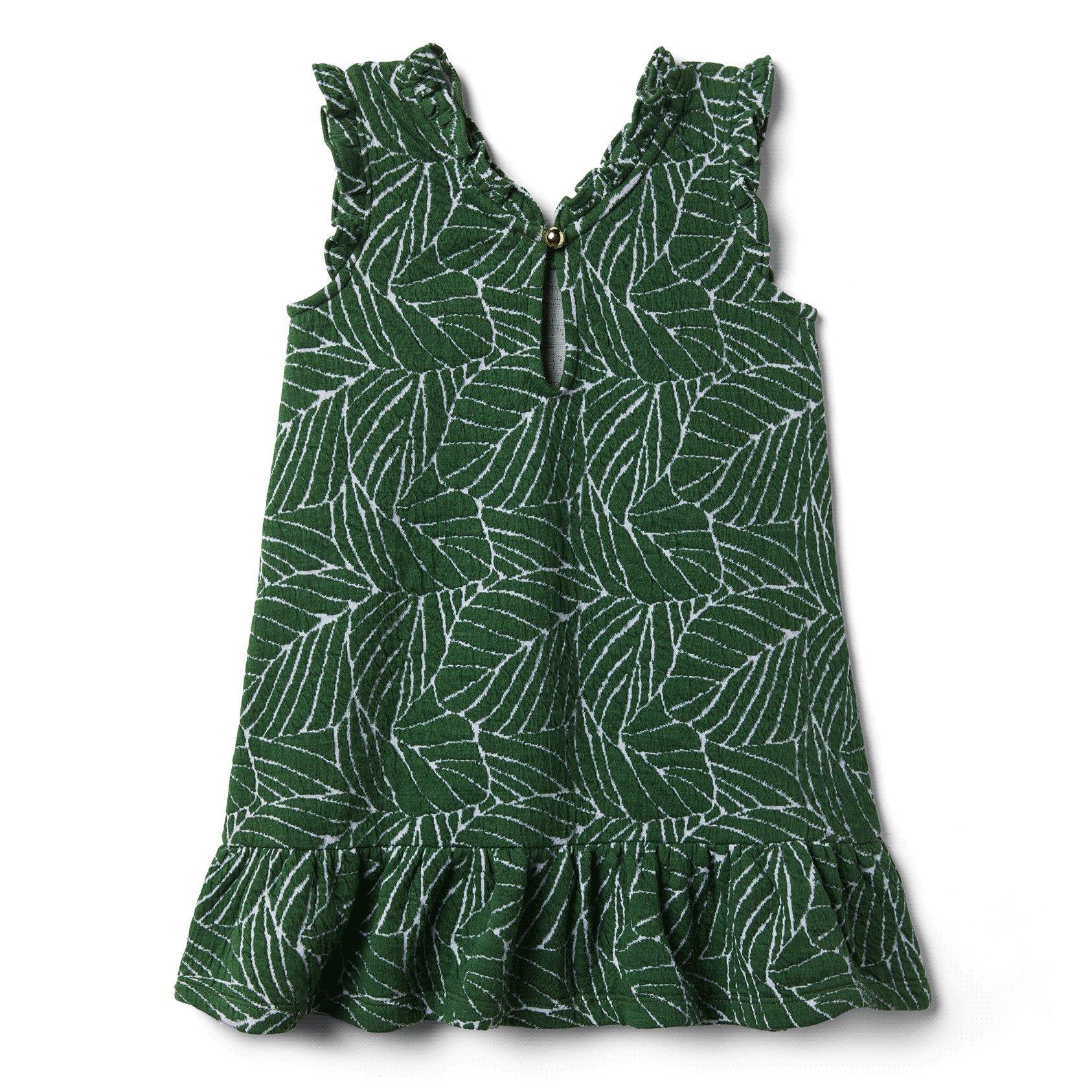 Leaf Ruffle Trim Dress image number 2