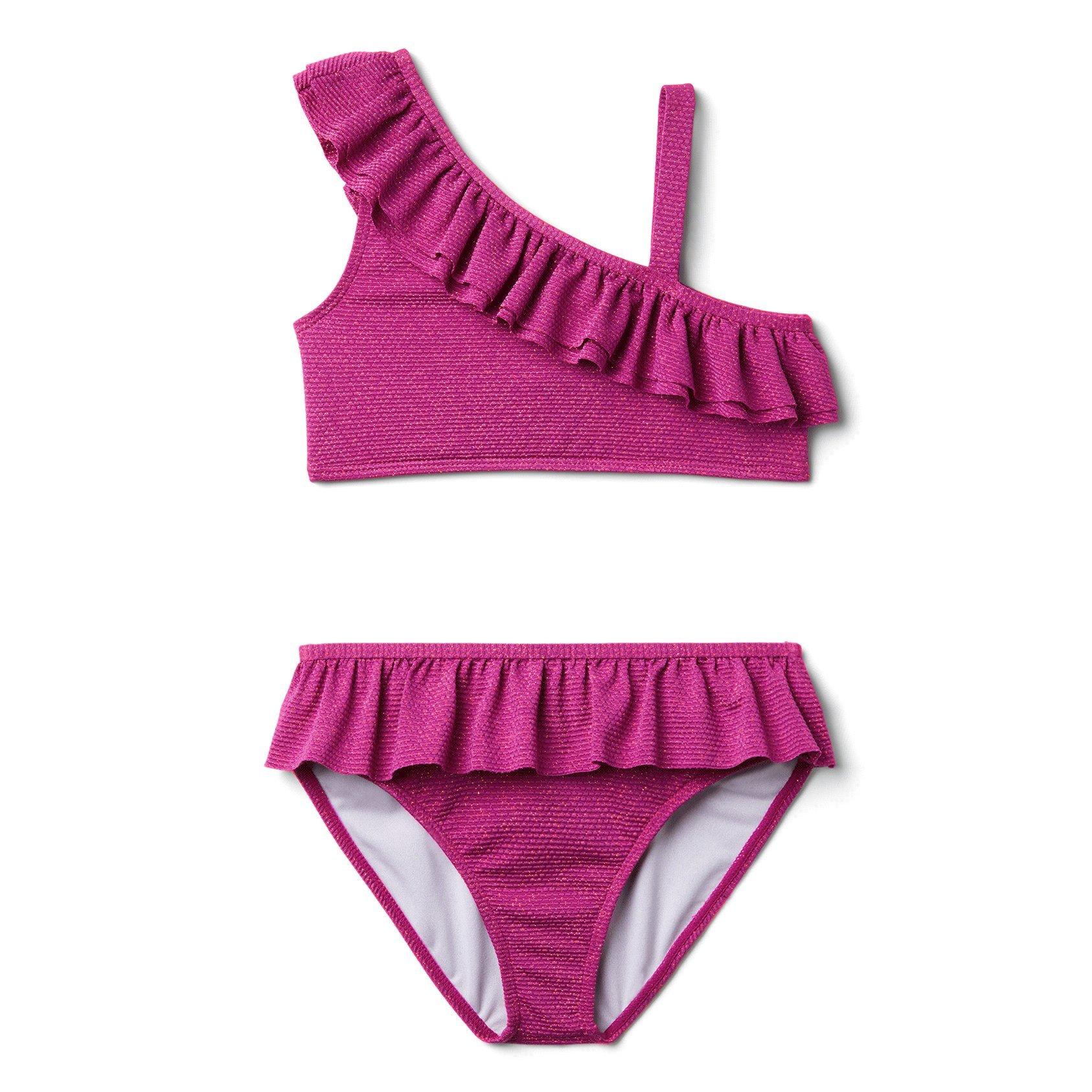 Striped Lurex 2-Piece Swimsuit image number 0