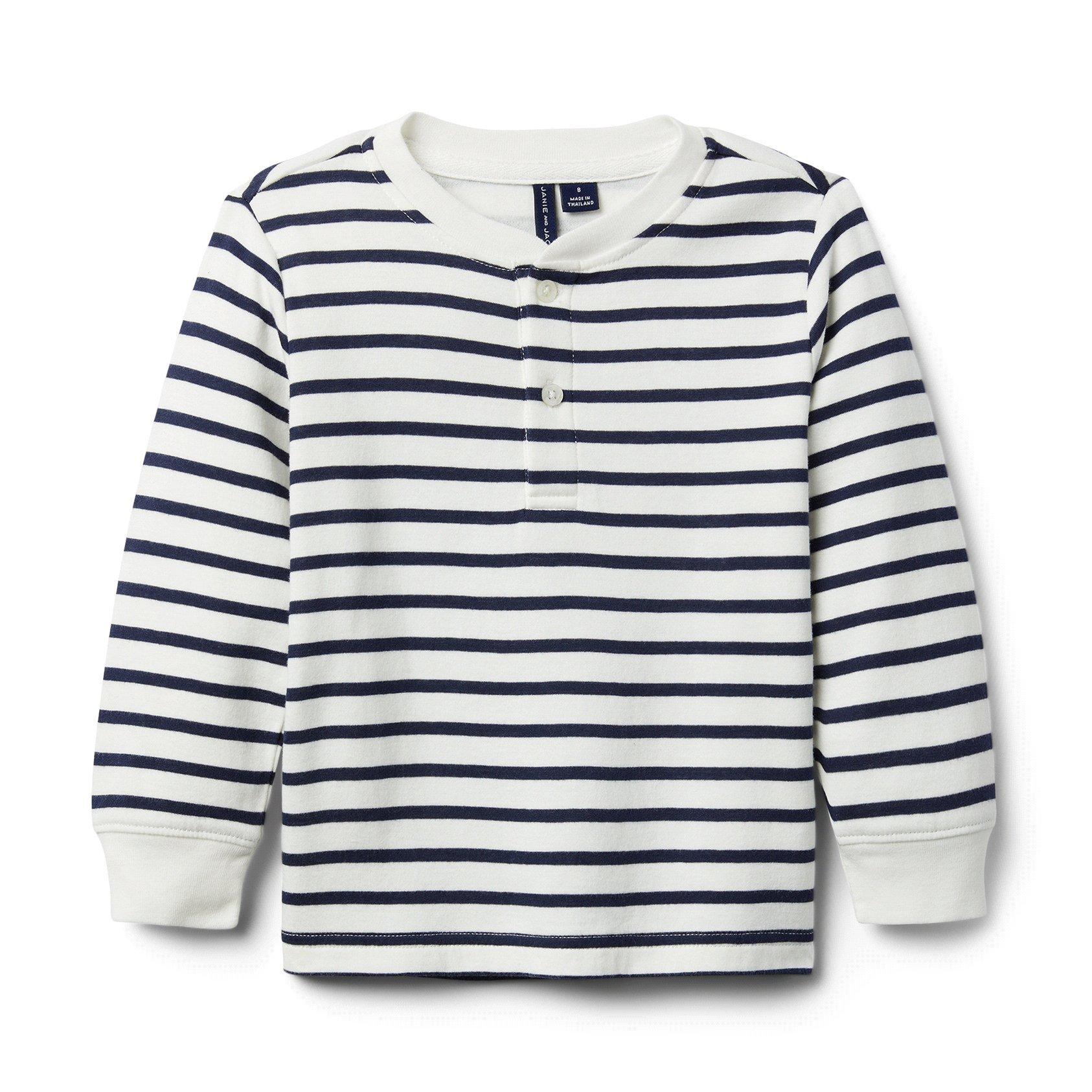 Striped Henley Tee image number 0