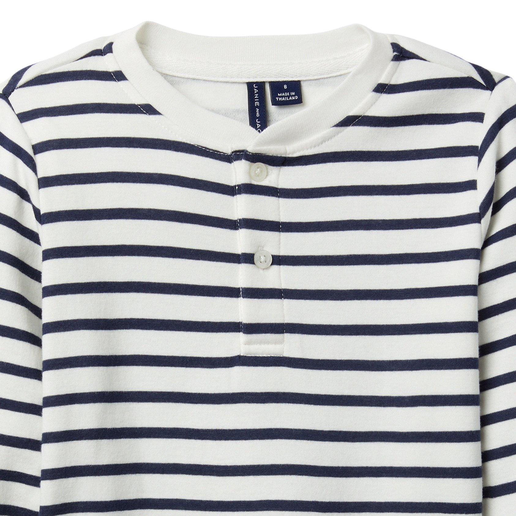 Striped Henley Tee image number 2