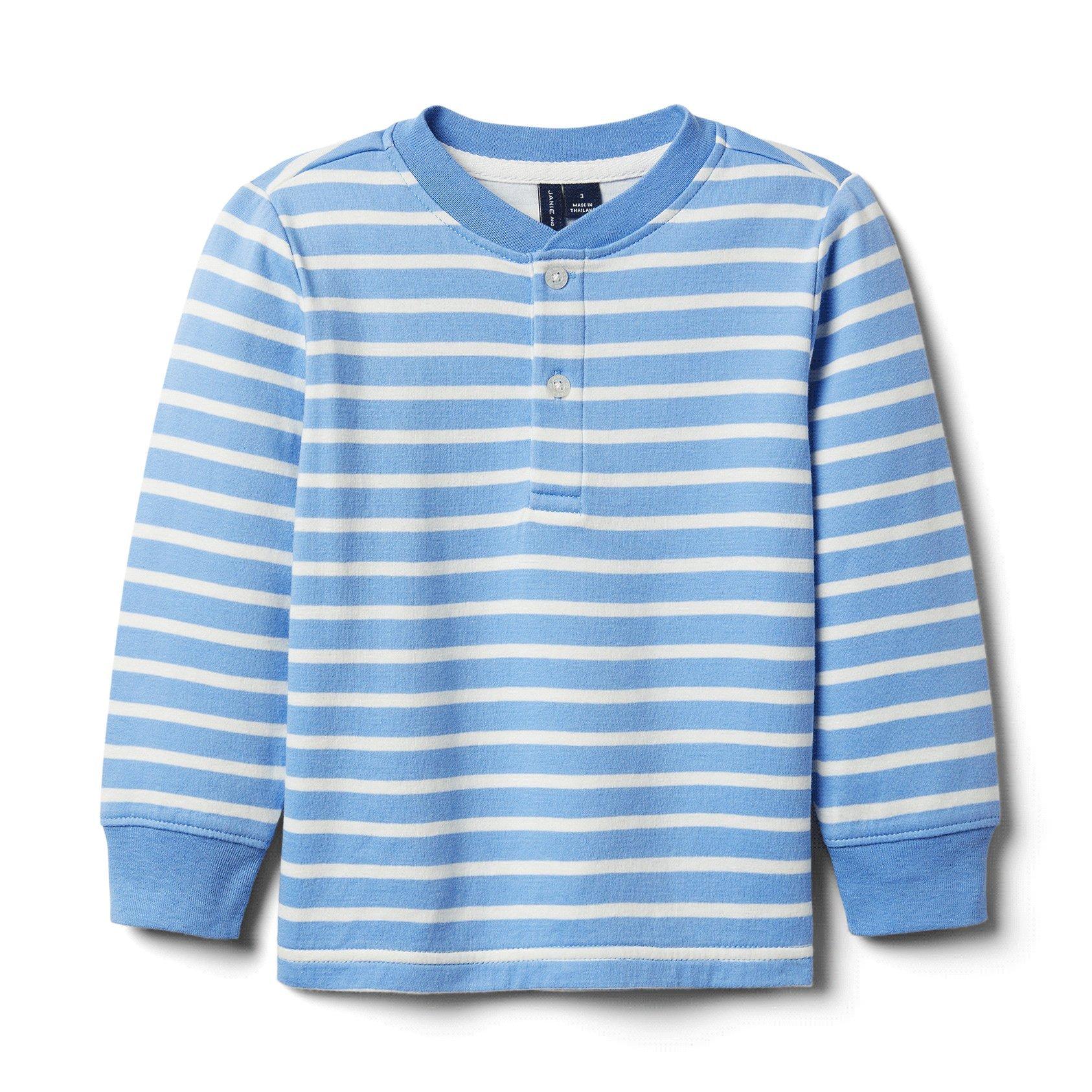 Striped Henley Tee image number 0