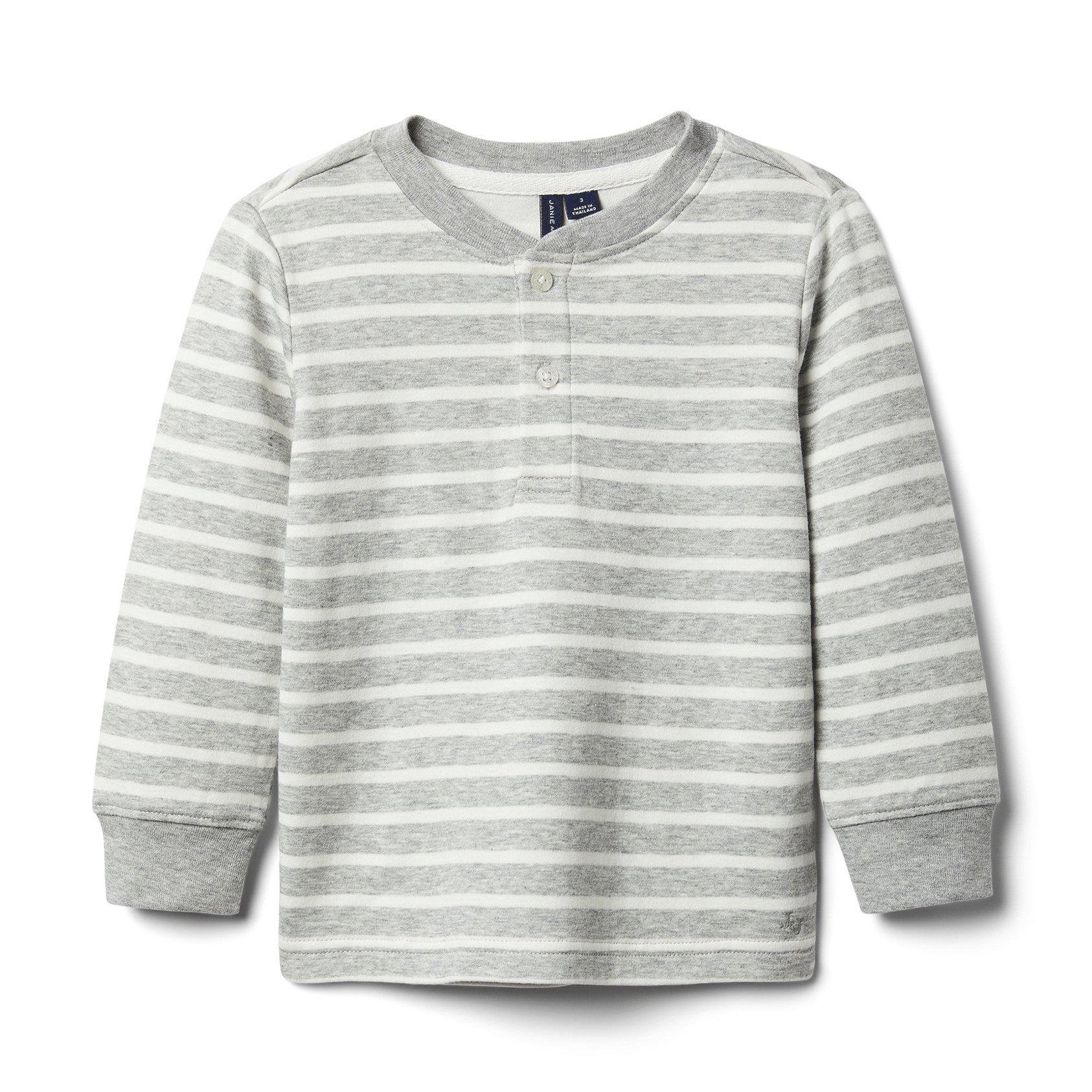 Striped Henley Tee image number 0