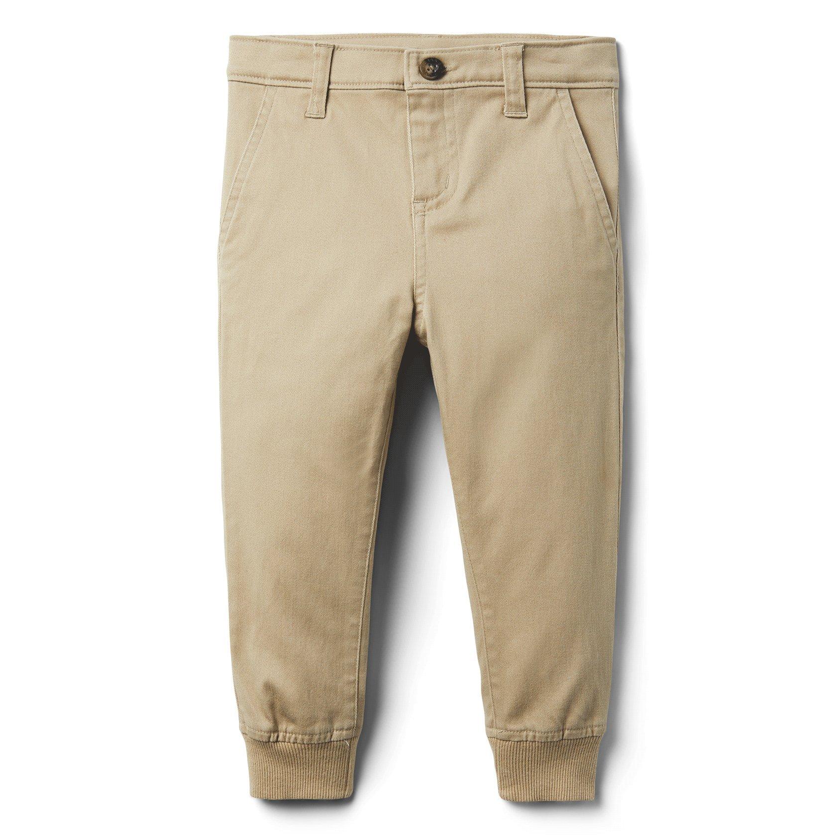 Boy Khaki Stretch Twill Pant by Janie and Jack