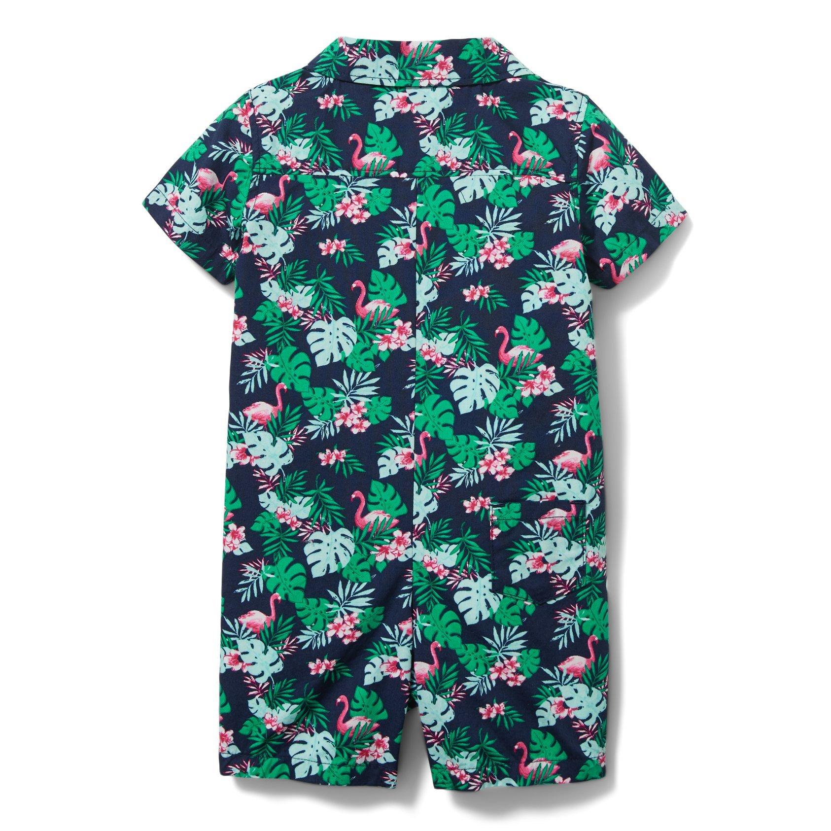 Baby Flamingo Polo Romper image number 4