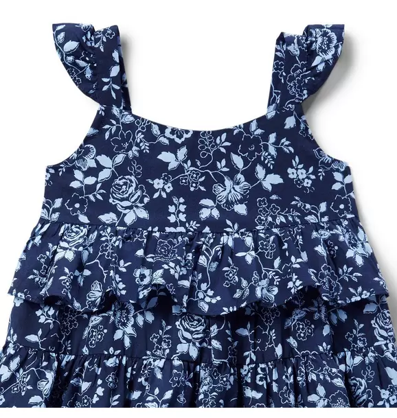 Floral Tiered Ruffle Dress  image number 1