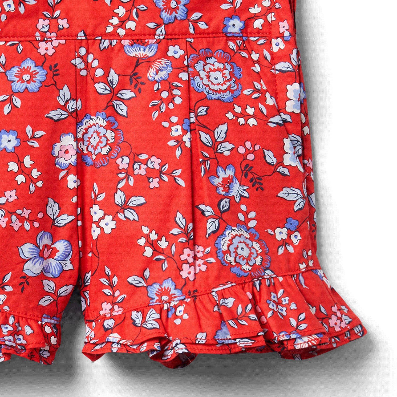 Floral Ruffle Hem Short  image number 3