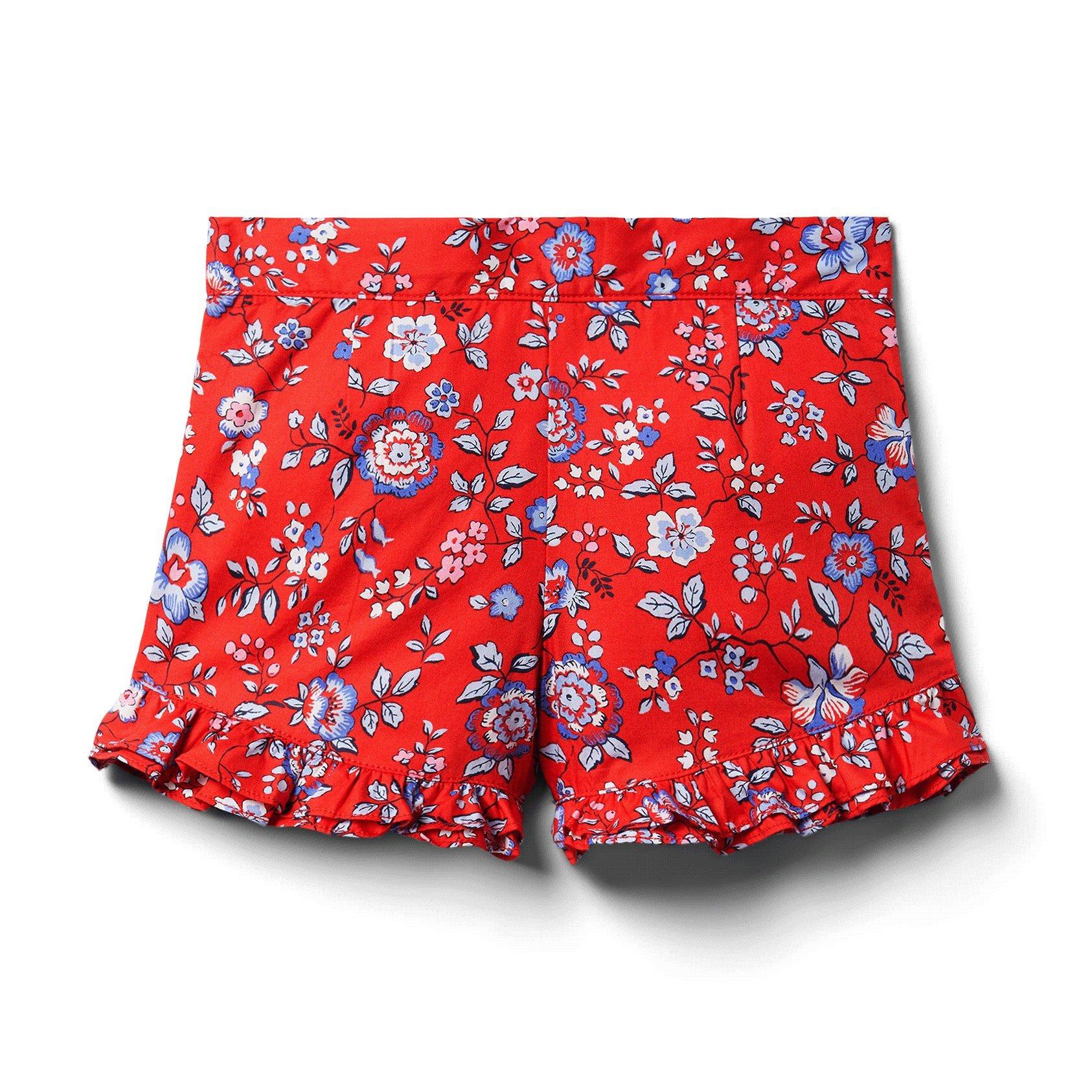 Floral Ruffle Hem Short  image number 4