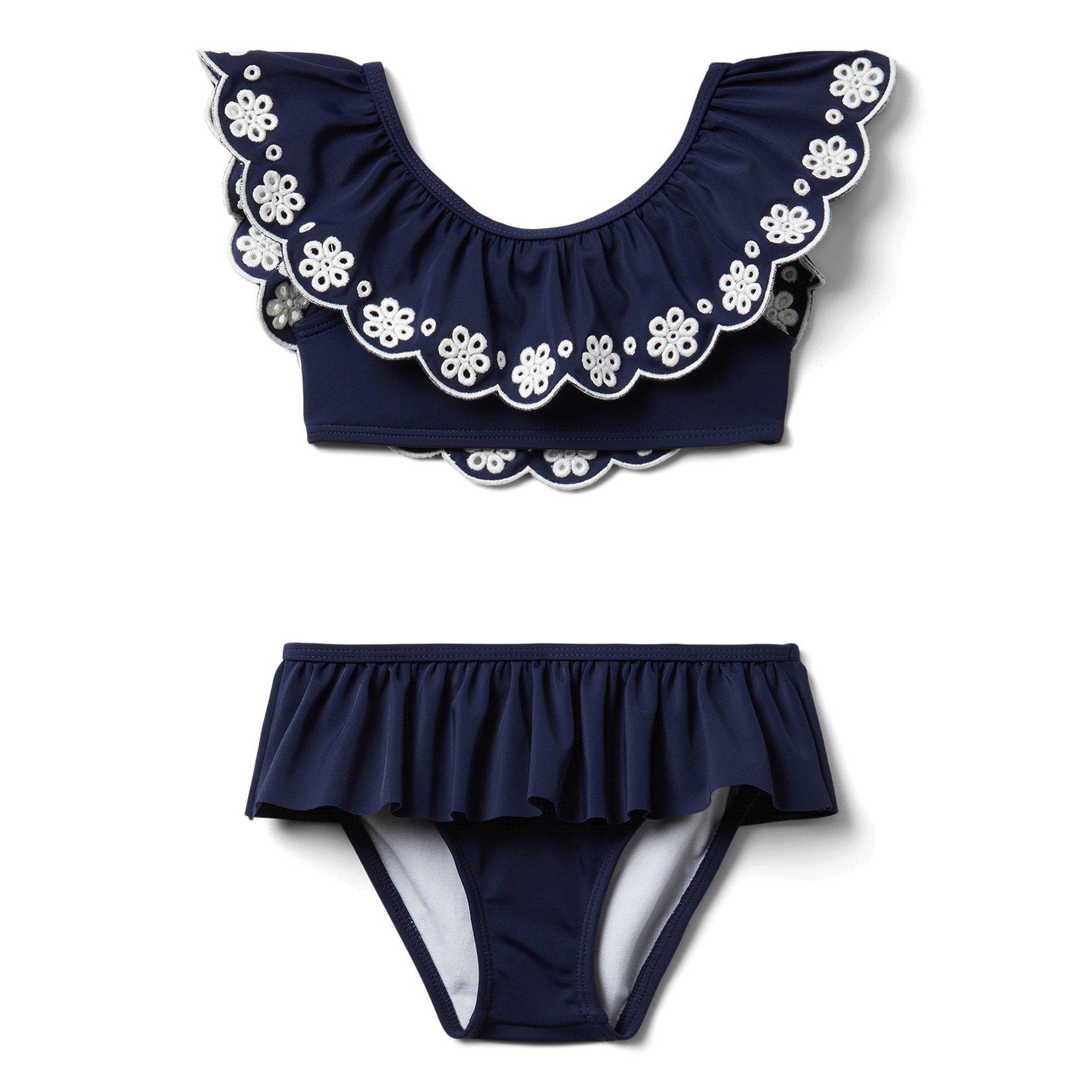 Eyelet Ruffle 2-Piece Swimsuit  image number 0