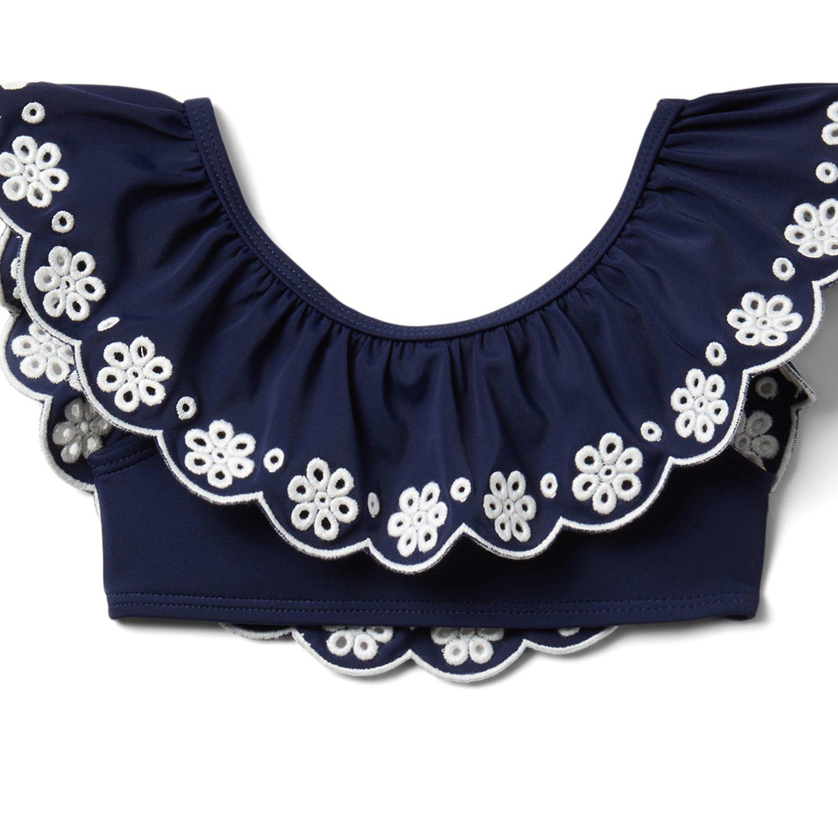 Eyelet Ruffle 2-Piece Swimsuit  image number 1