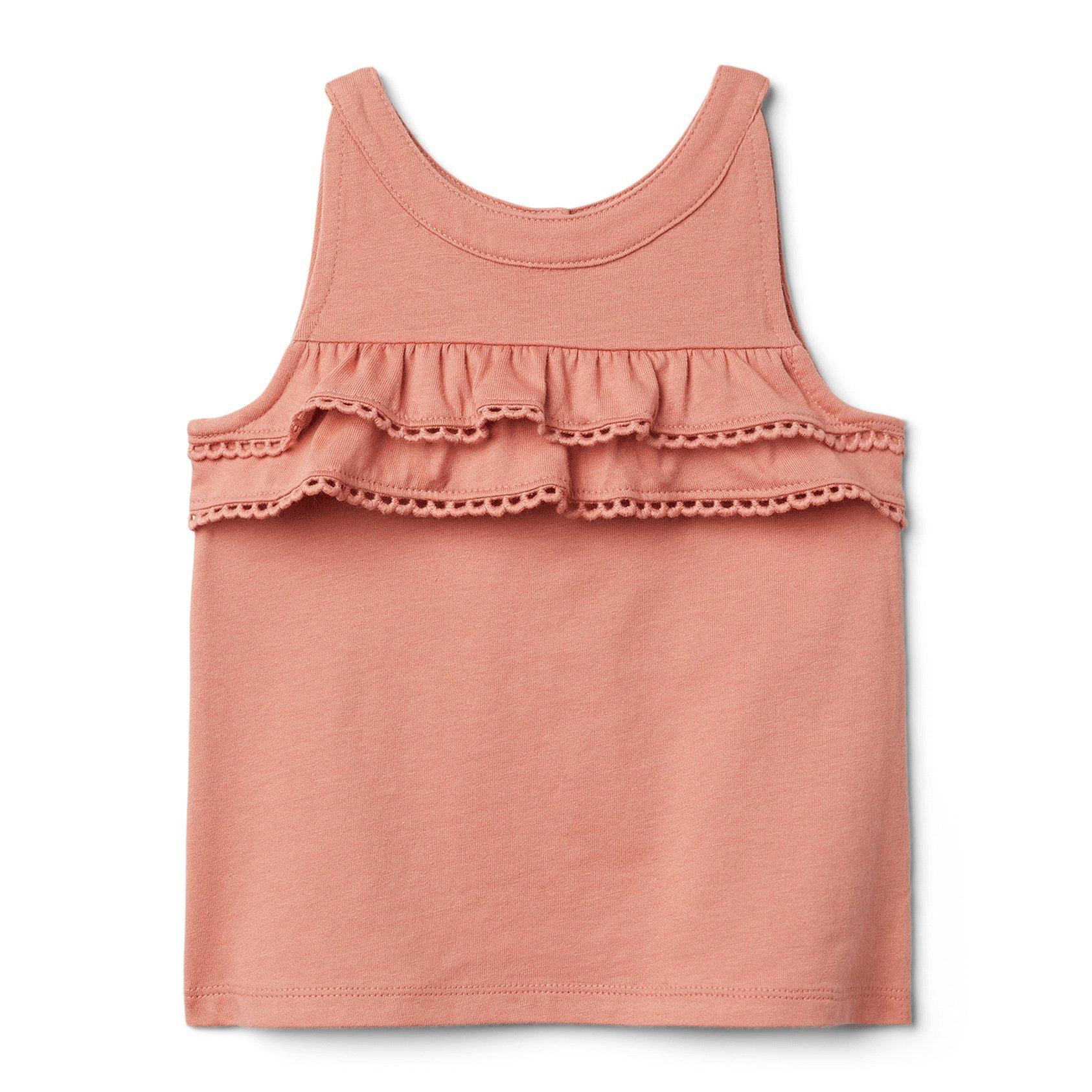 Picot Trim Ruffle Top  image number 0