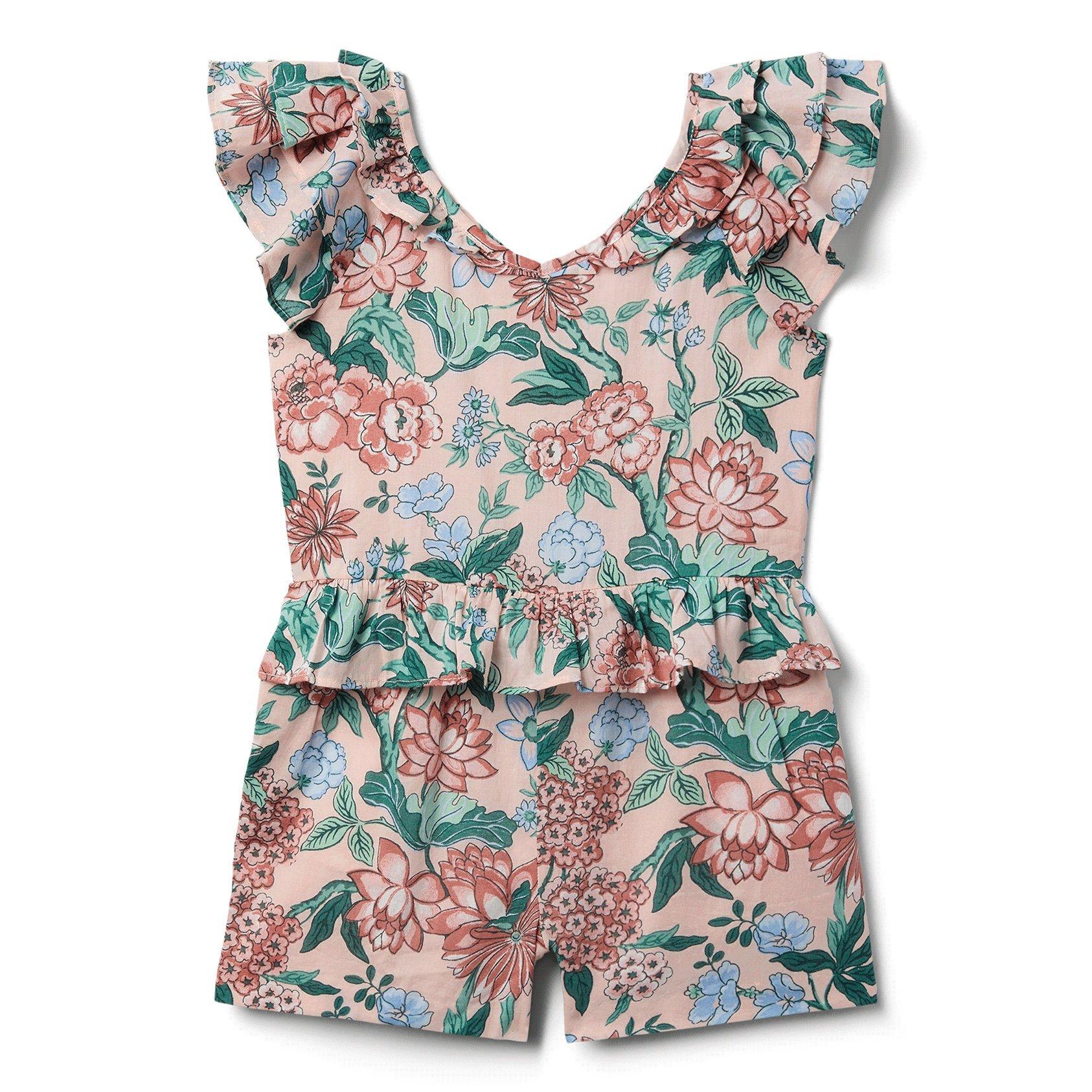 Floral Peplum Romper  image number 0