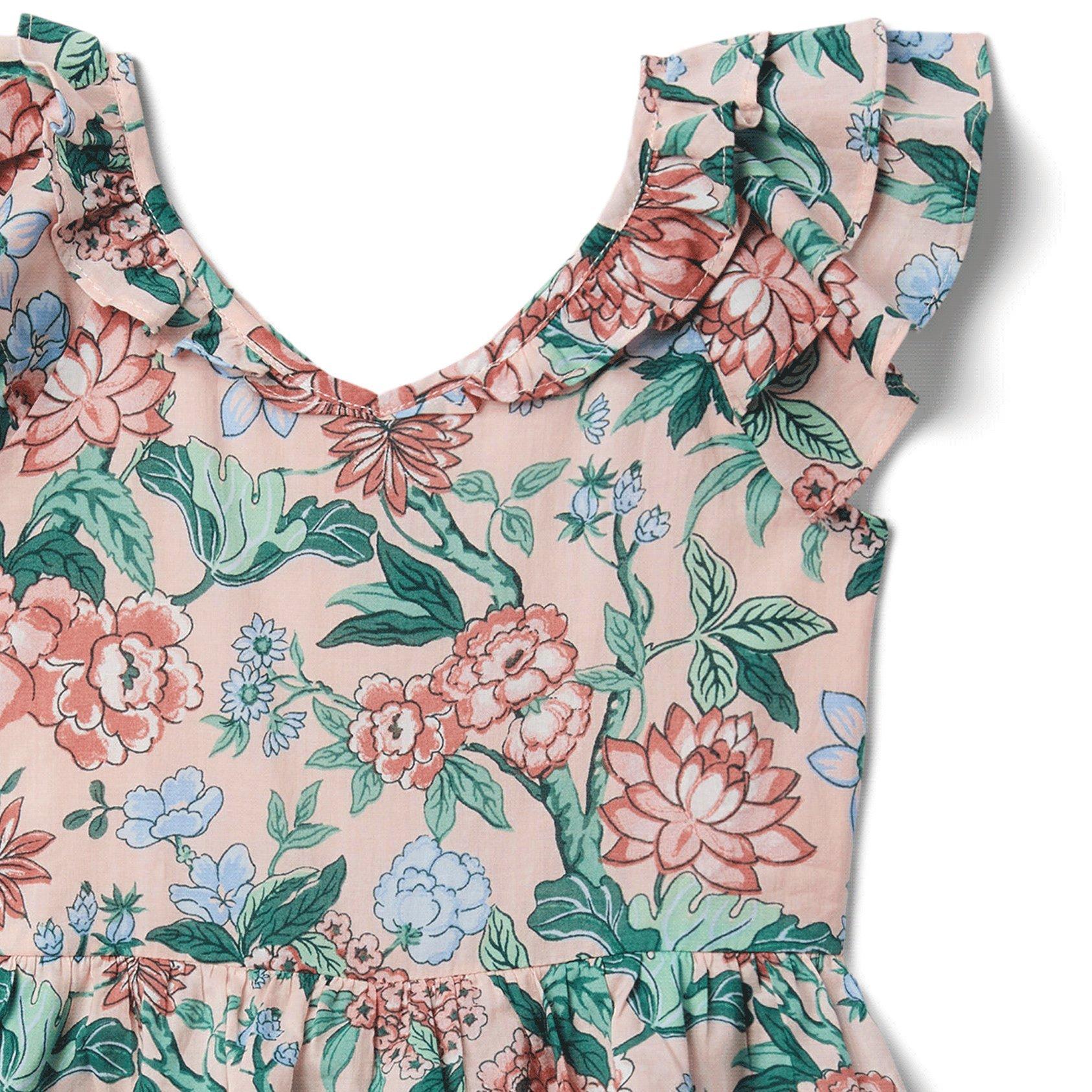 Floral Peplum Romper  image number 1
