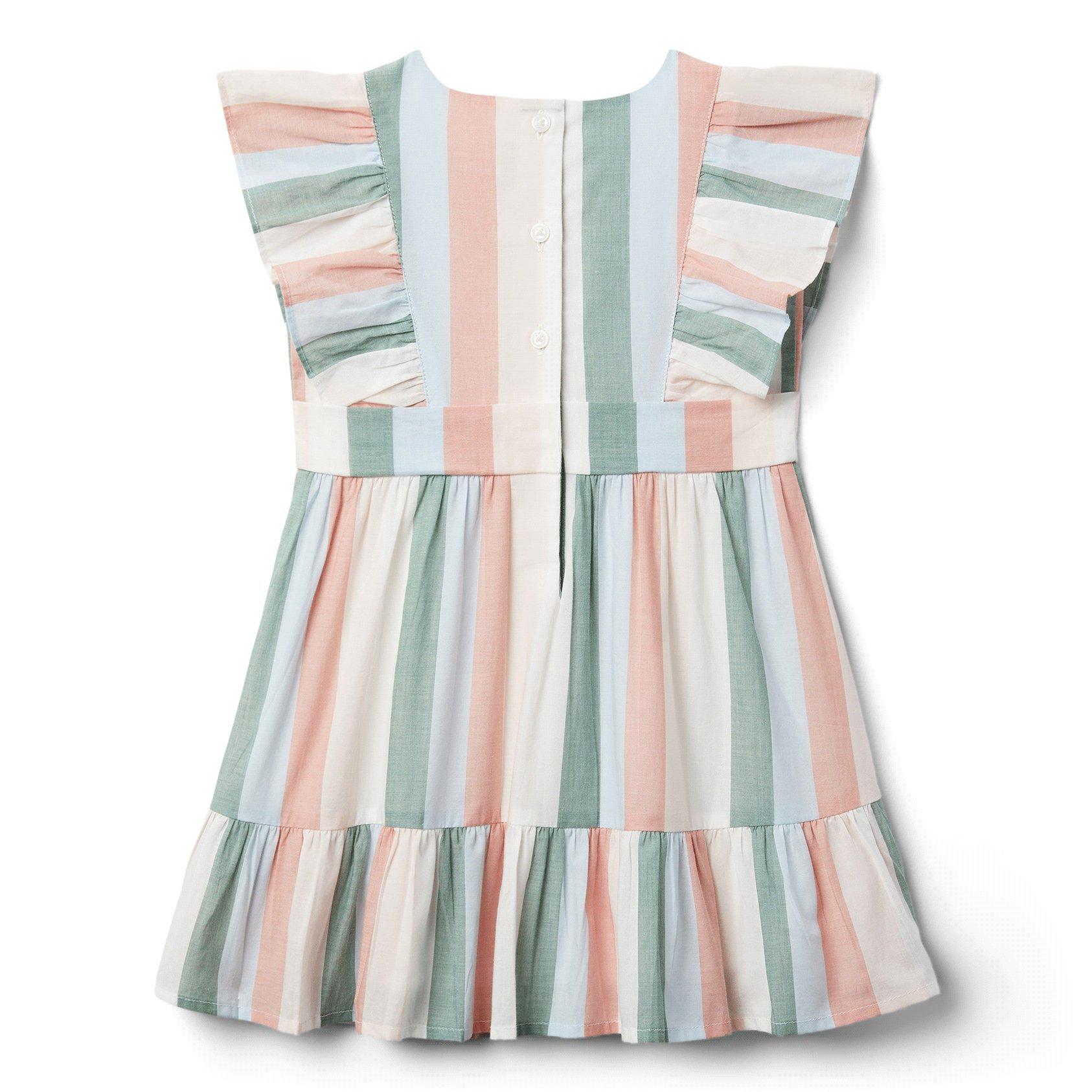 Striped Ruffle Trim Dress image number 2