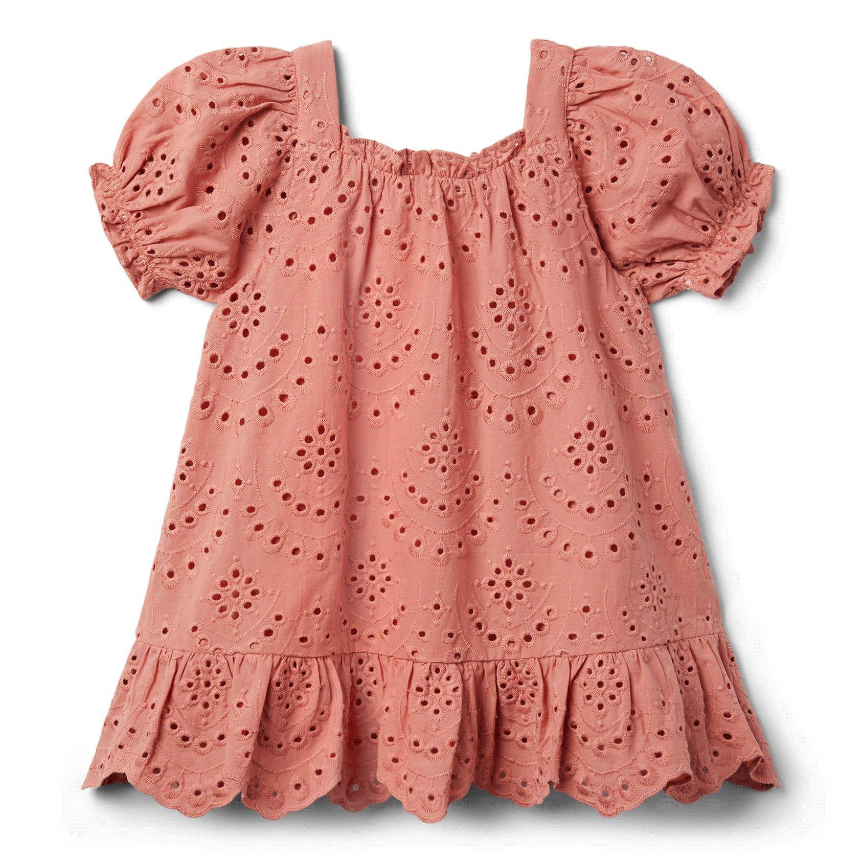 Eyelet Puff Sleeve Dress image number 0