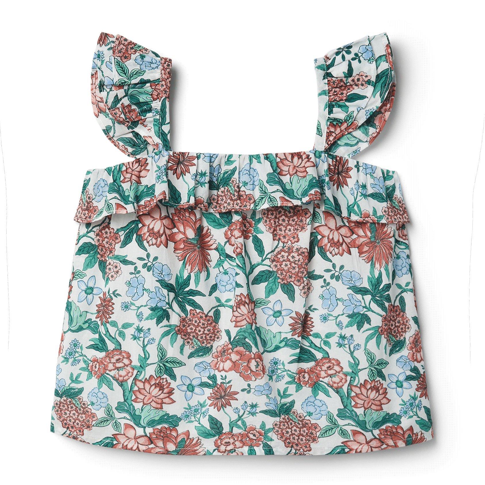 Floral Flutter Strap Top image number 0