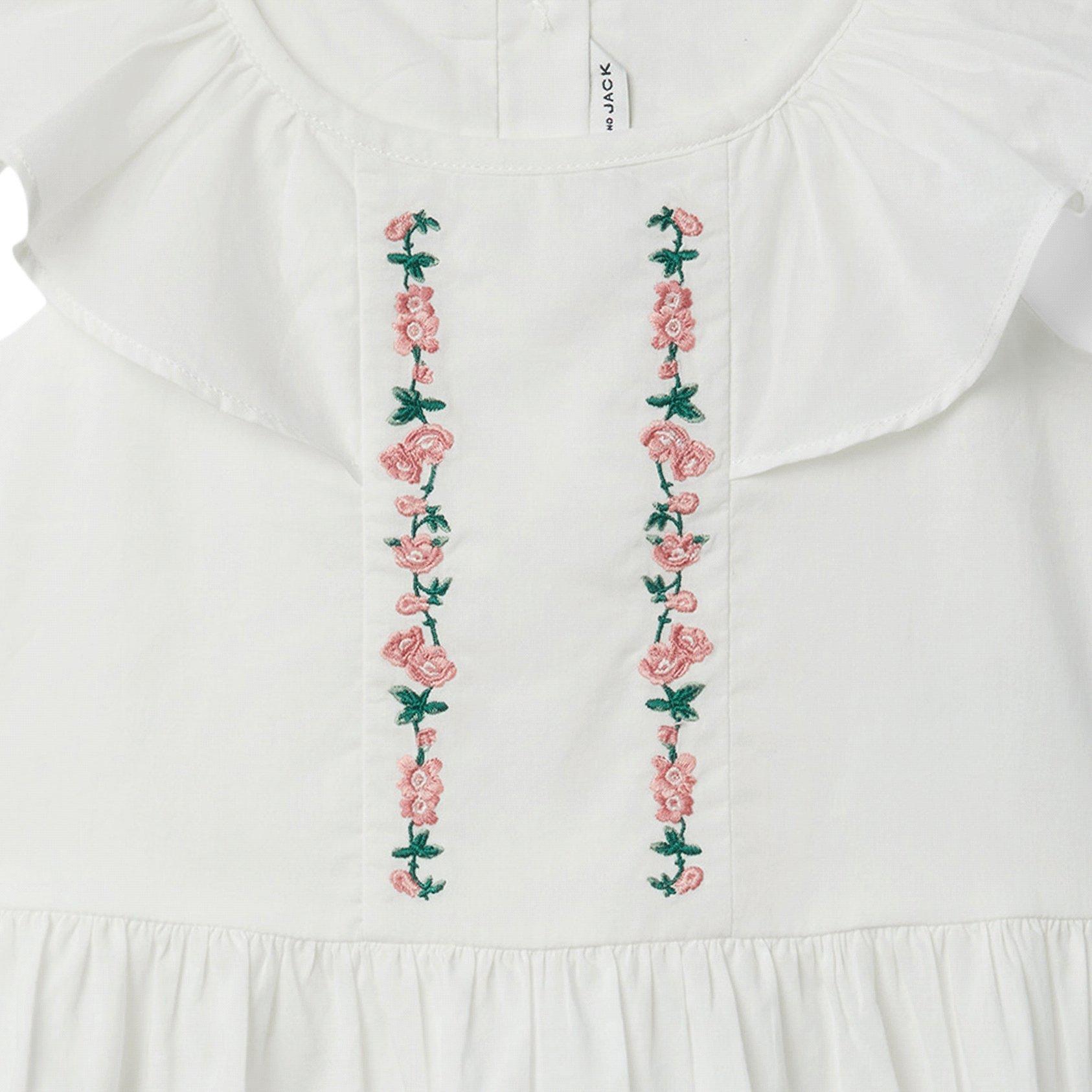 Embroidered Ruffle Top  image number 1