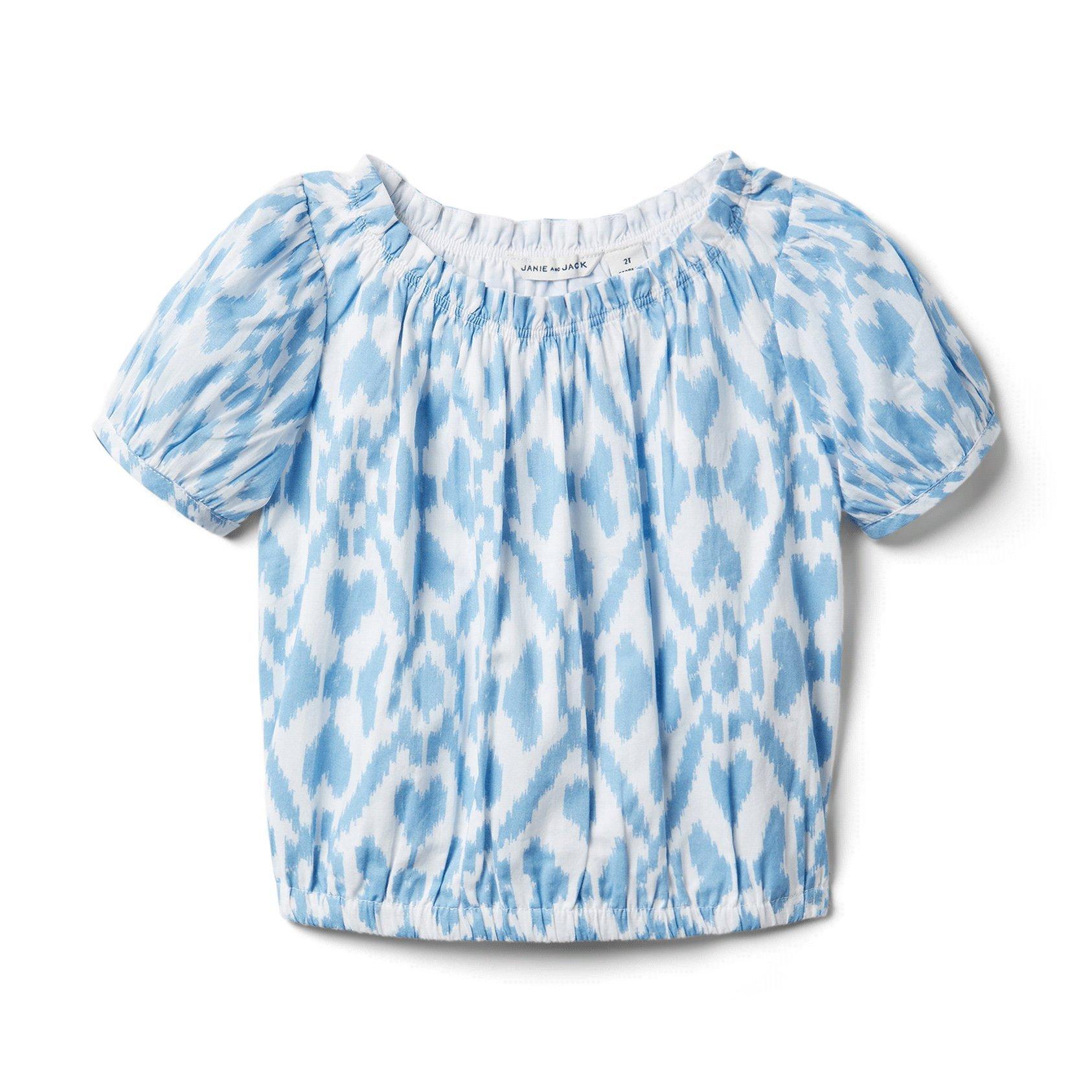 Ikat Puff Sleeve Top  image number 0