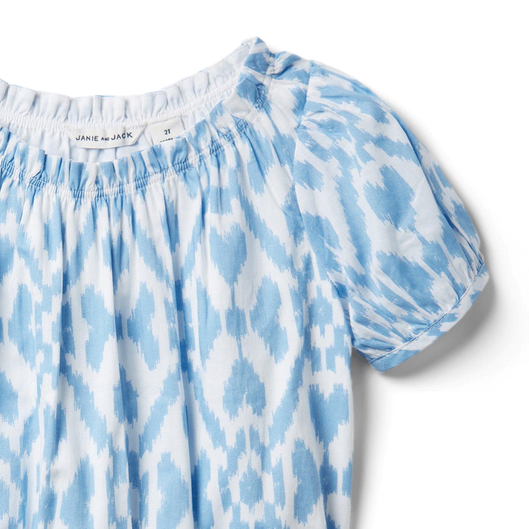 Ikat Puff Sleeve Top  image number 1
