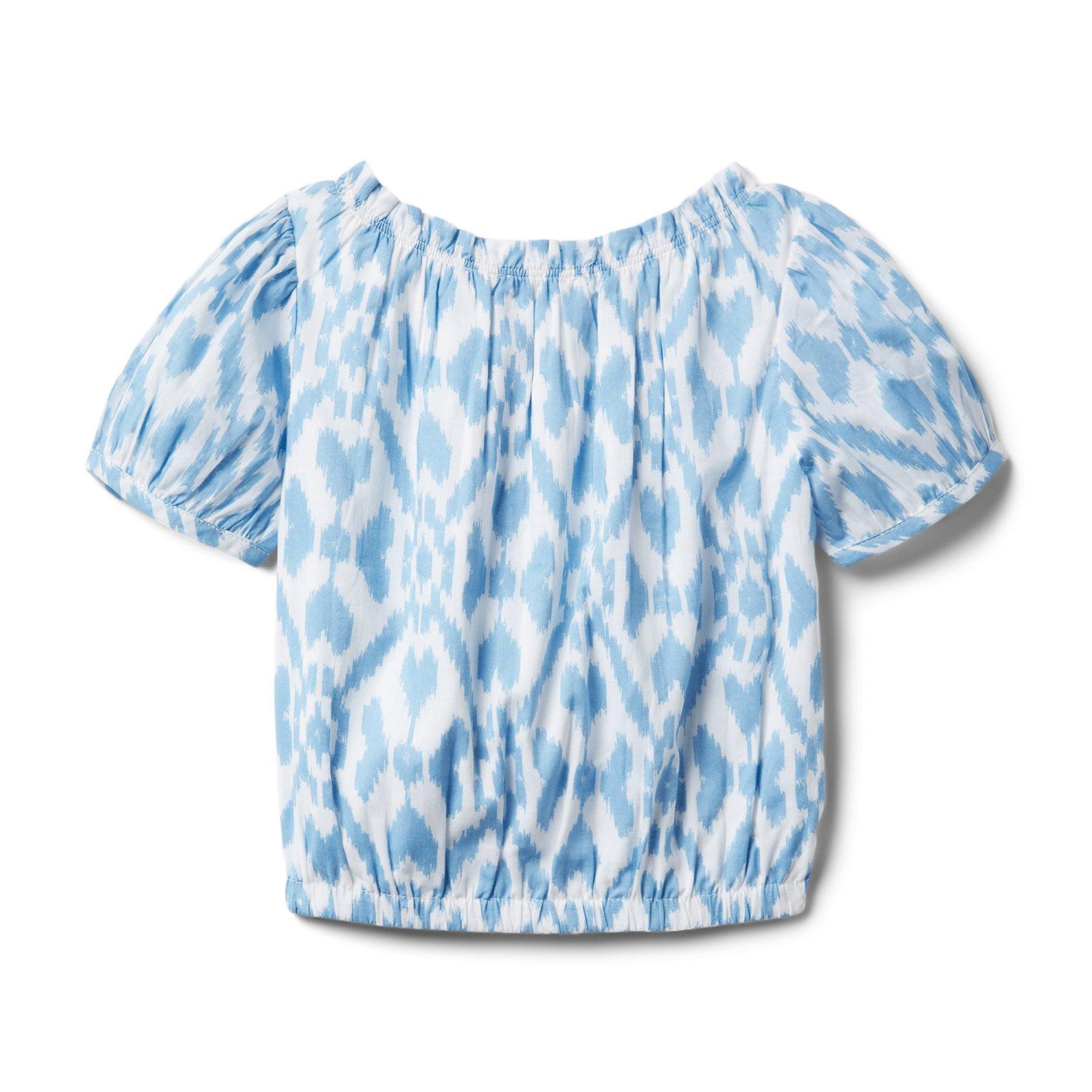 Ikat Puff Sleeve Top  image number 2