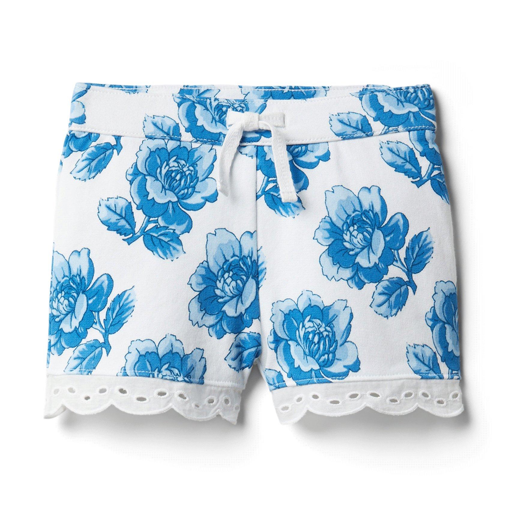 Floral Eyelet Trim Short  image number 0