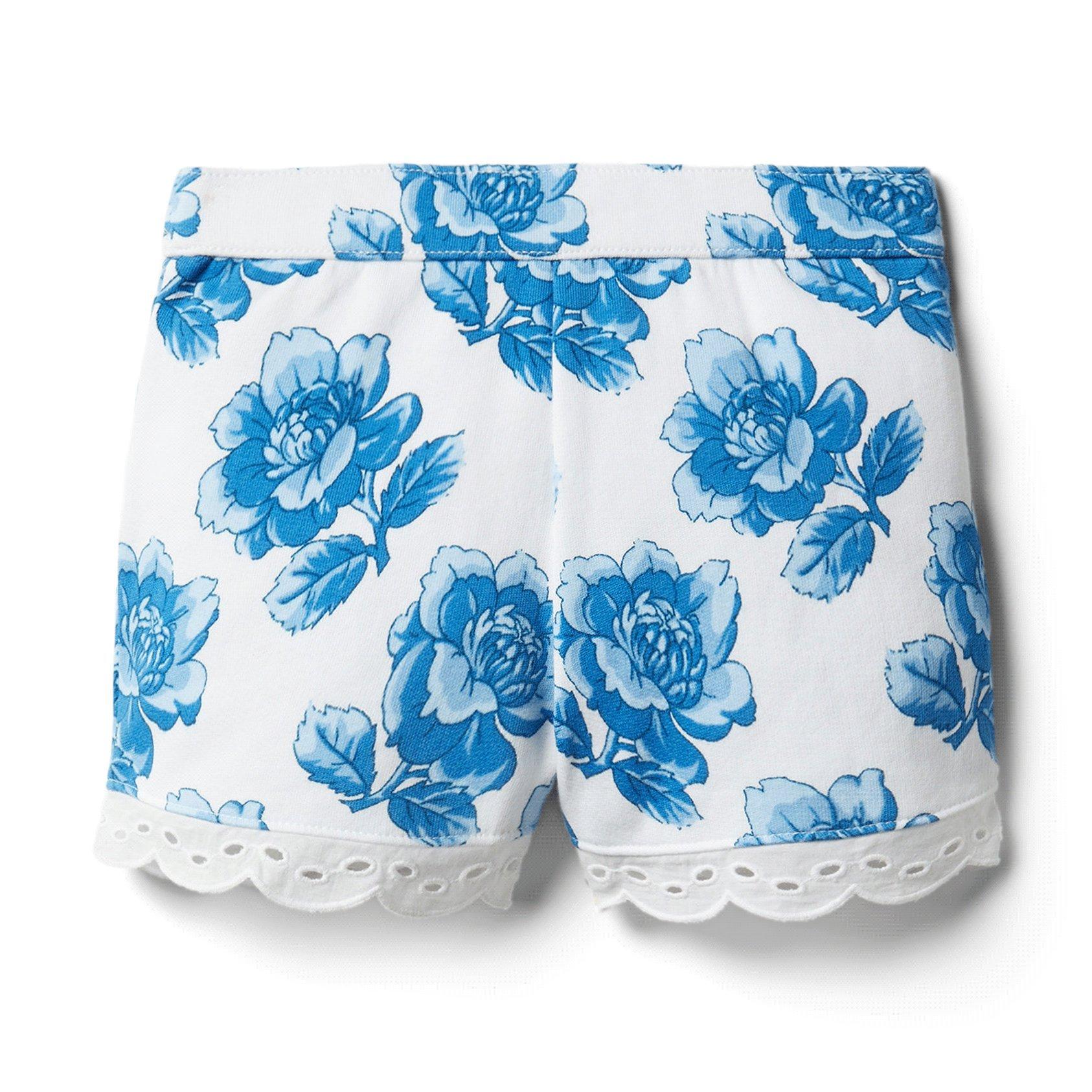 Floral Eyelet Trim Short  image number 3