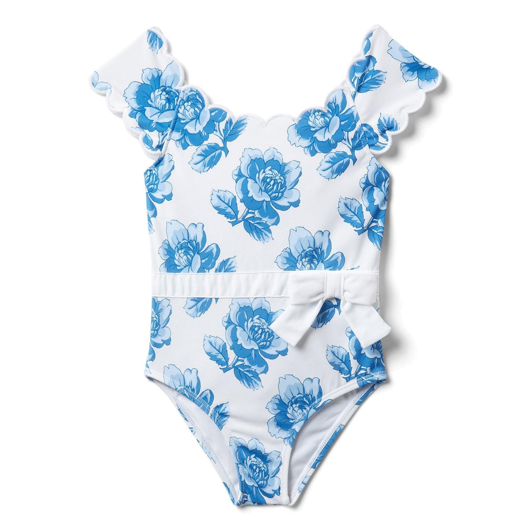 Floral Scalloped Swimsuit image number 0