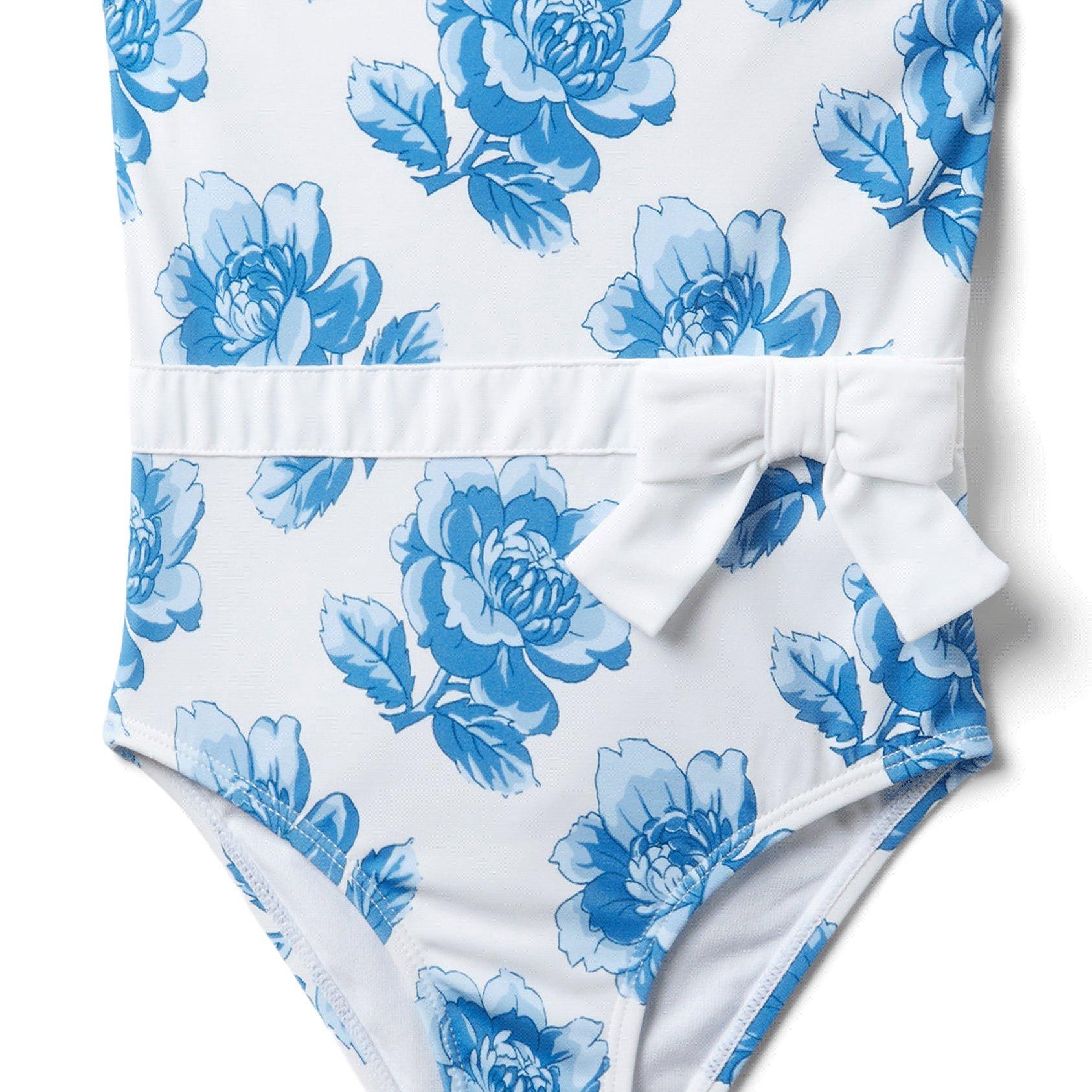 Floral Scalloped Swimsuit image number 1