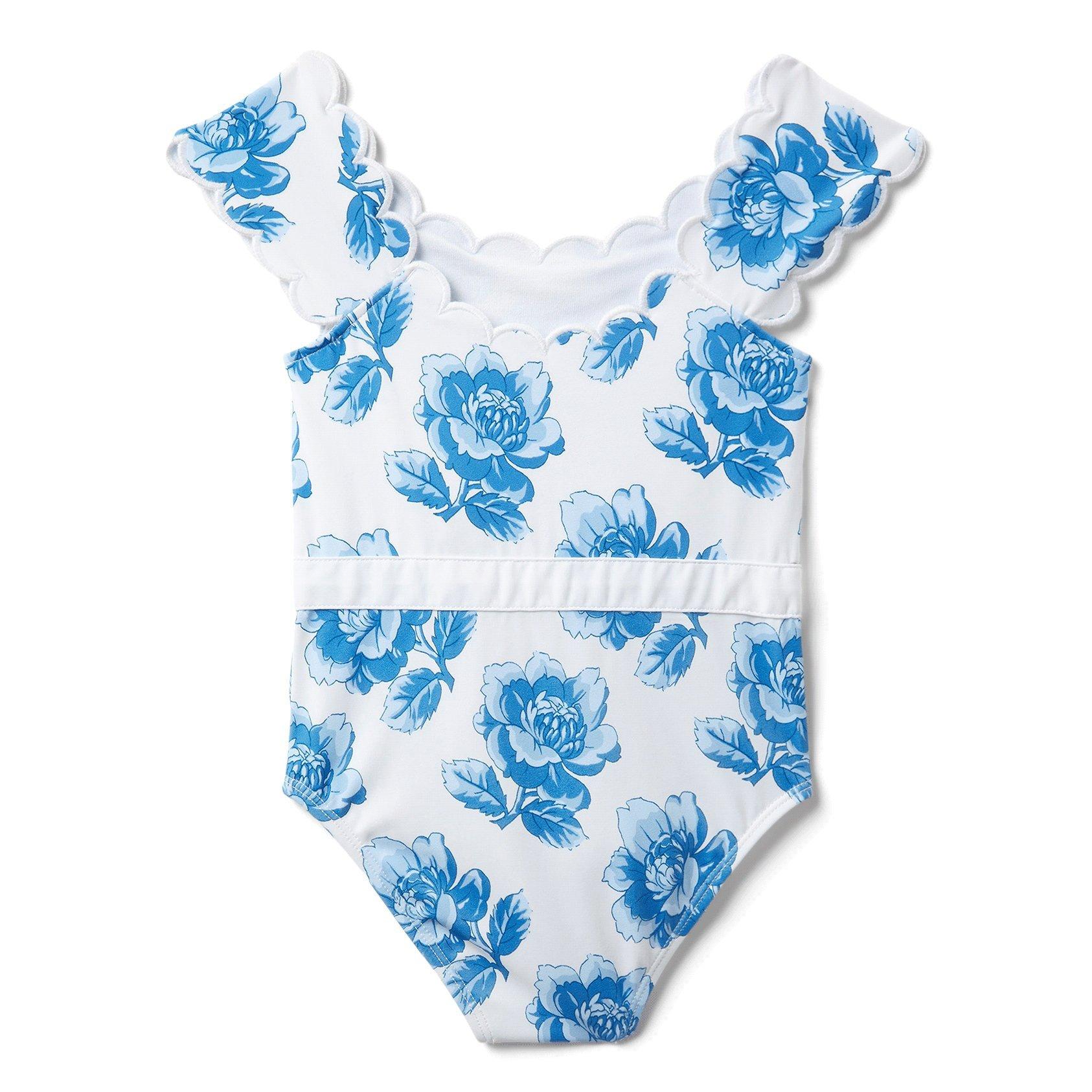 Floral Scalloped Swimsuit image number 2