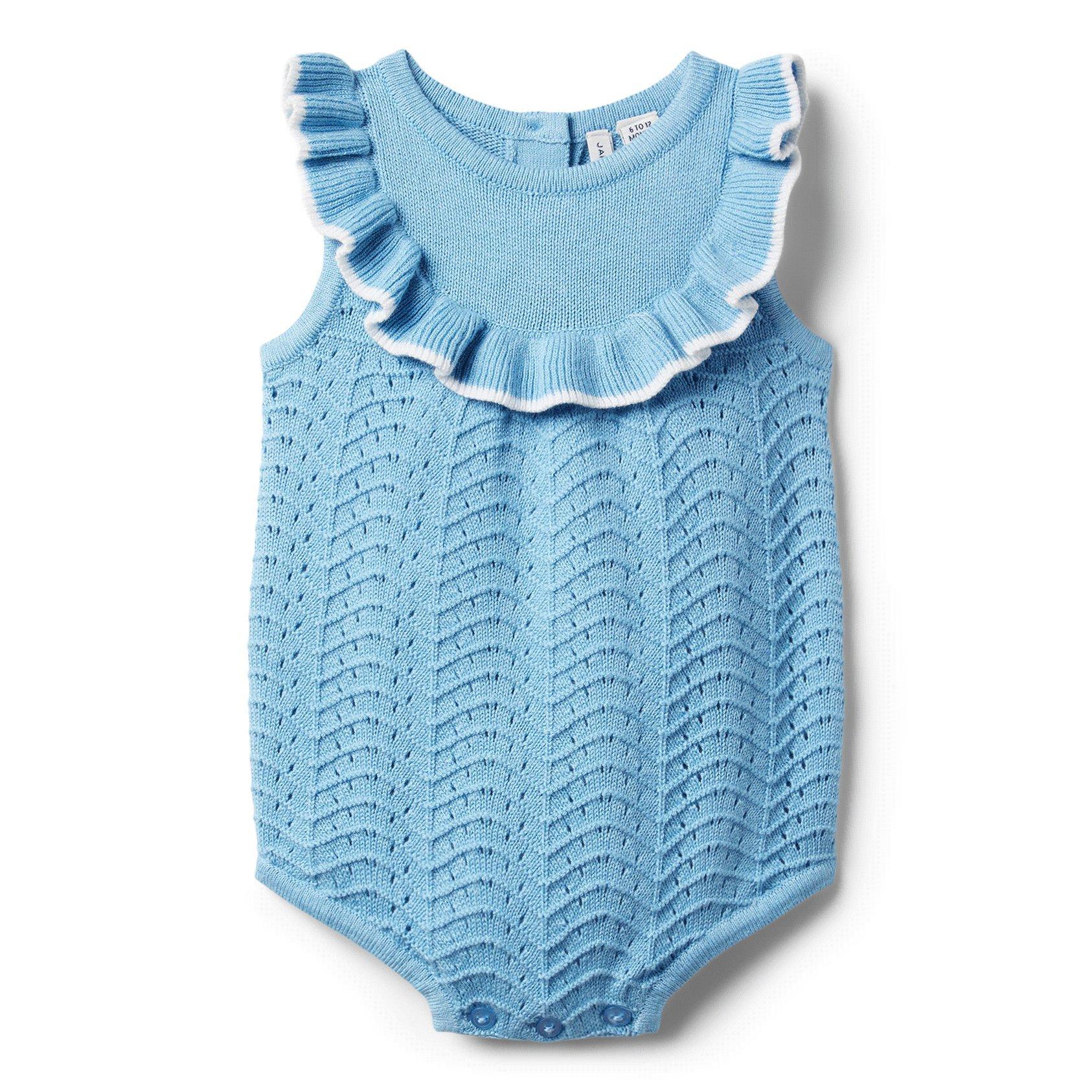 Baby Pointelle Sweater Romper image number 0