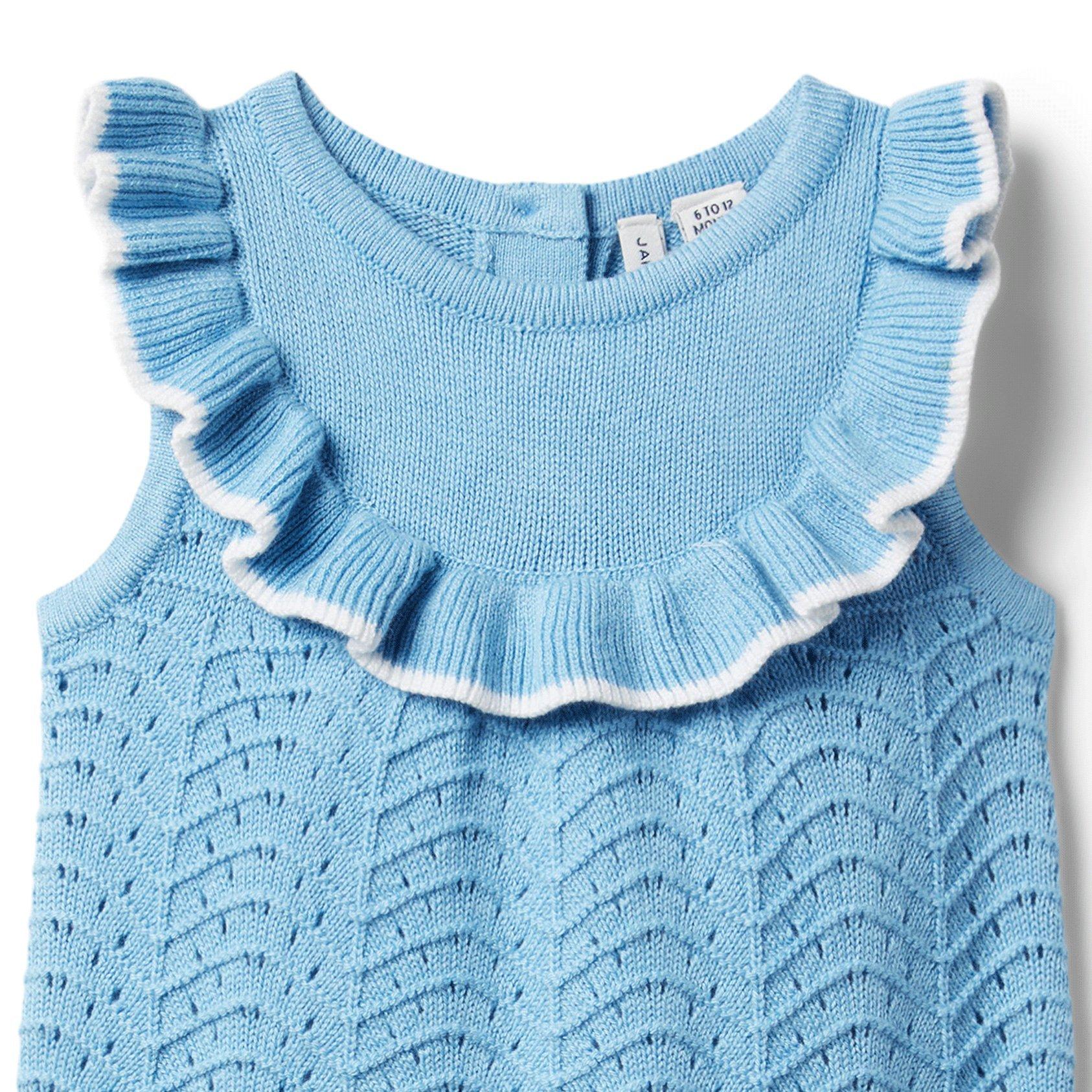 Baby Pointelle Sweater Romper image number 1
