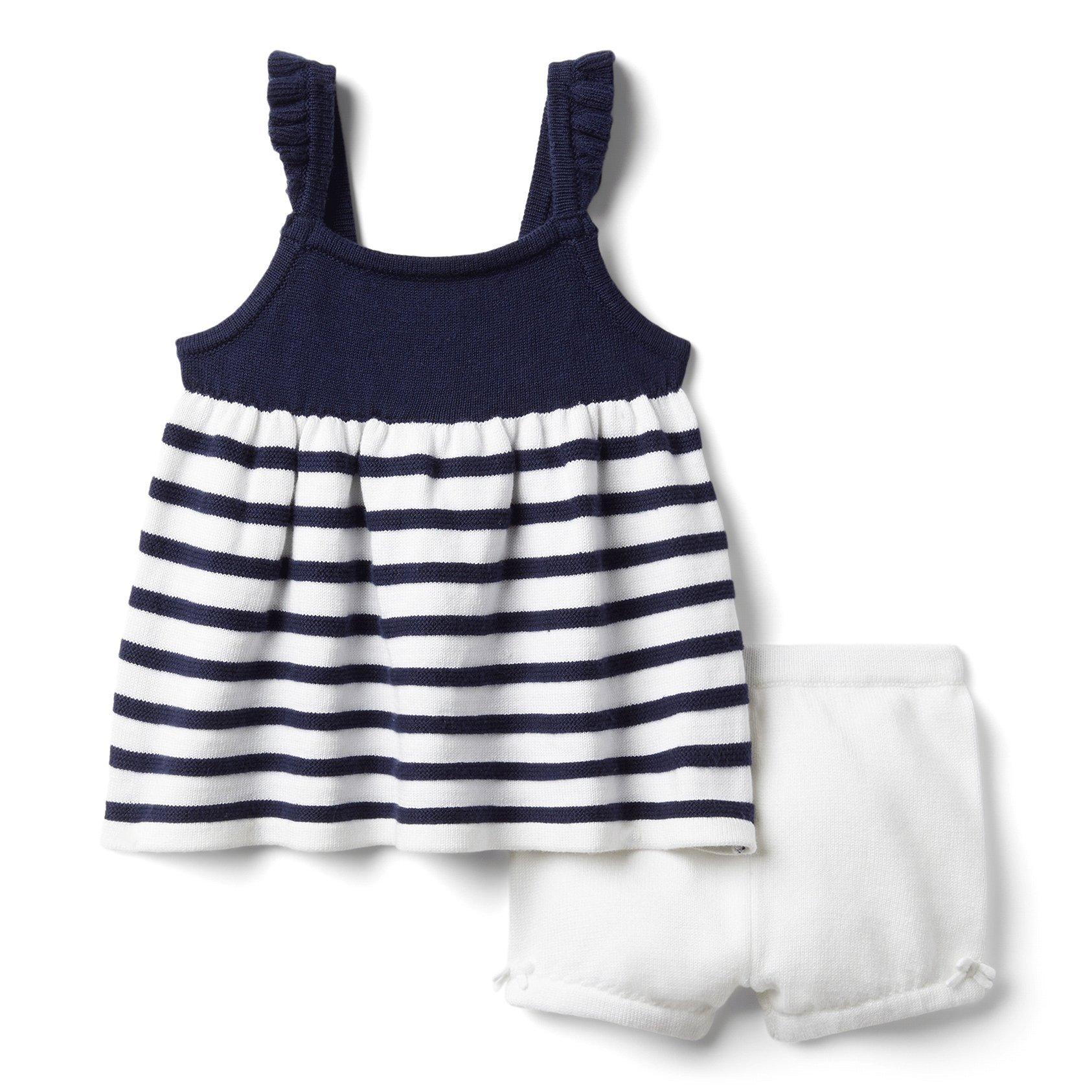 Baby Striped Sweater Matching Set 