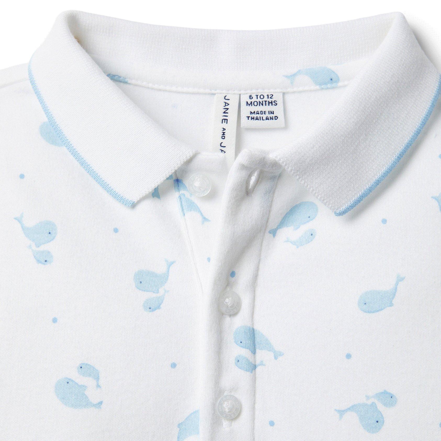 Baby Whale Polo Romper  image number 2
