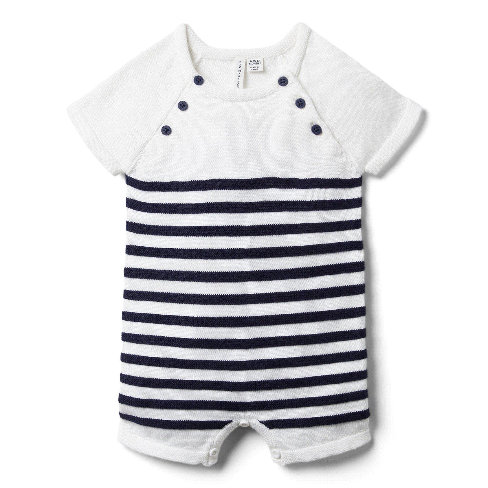 Baby Striped Sweater Romper  image number 0