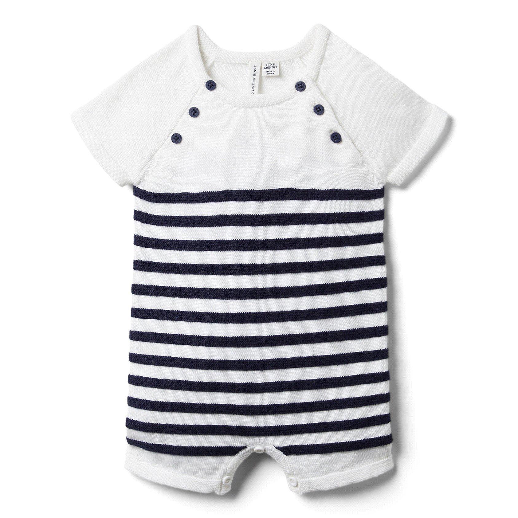 Baby Striped Sweater Romper 