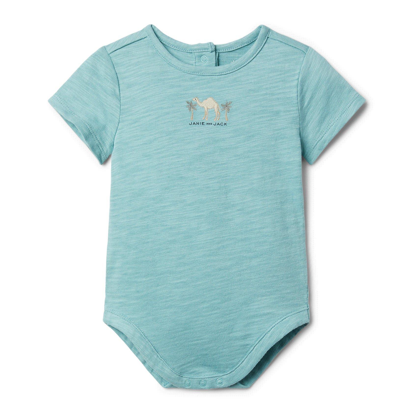 Baby Embroidered Camel Bodysuit image number 0
