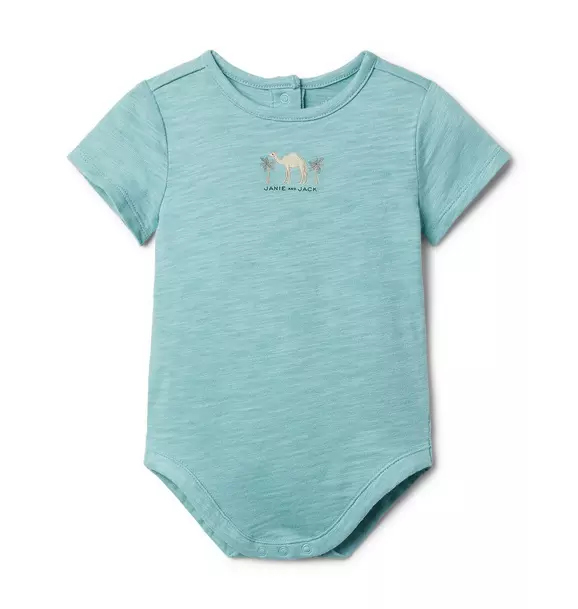 Baby Embroidered Camel Bodysuit
