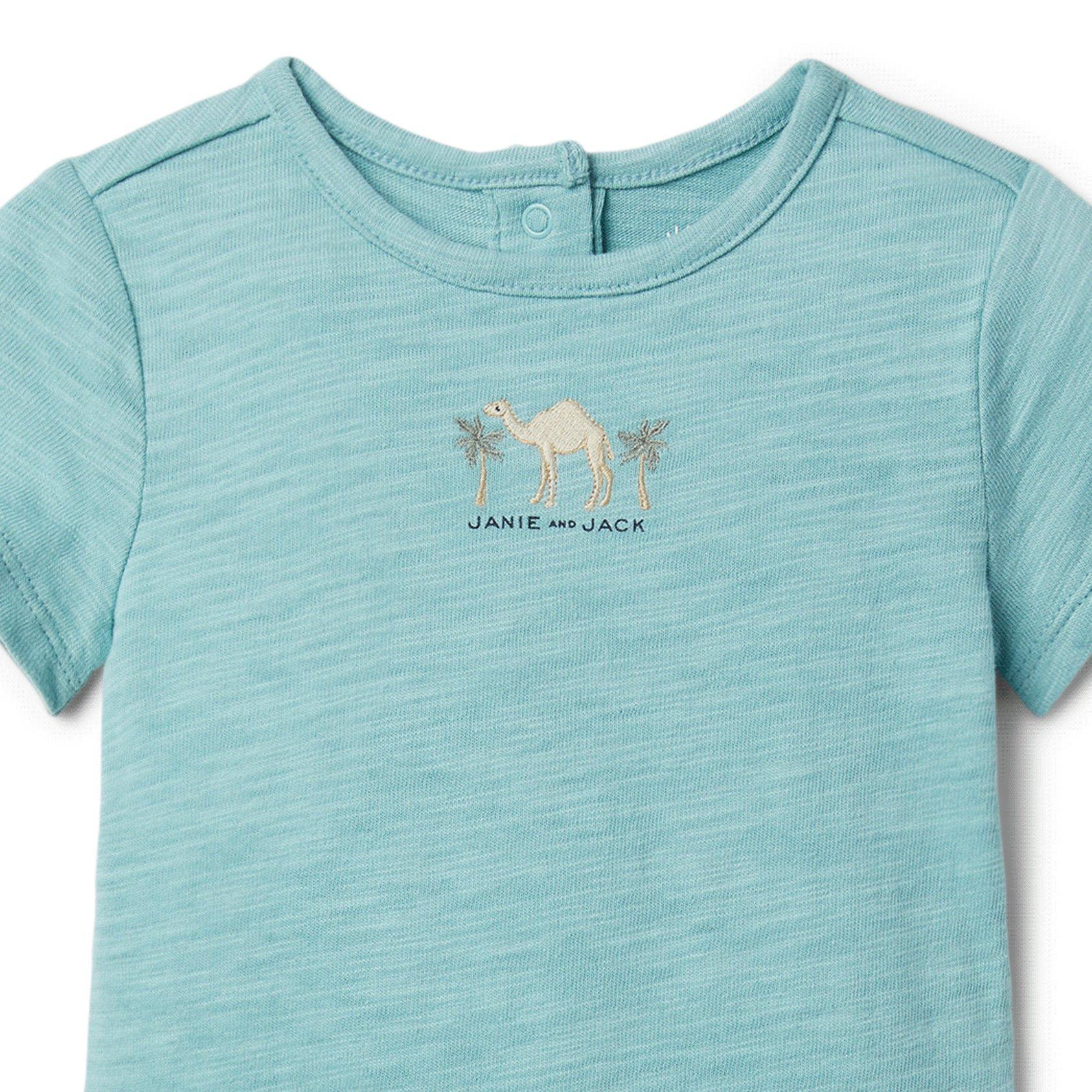 Baby Embroidered Camel Bodysuit image number 1