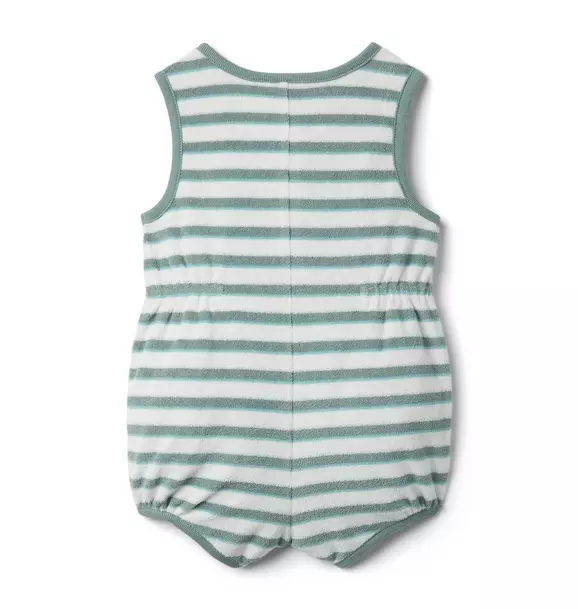 Baby Striped Terry Romper  image number 3