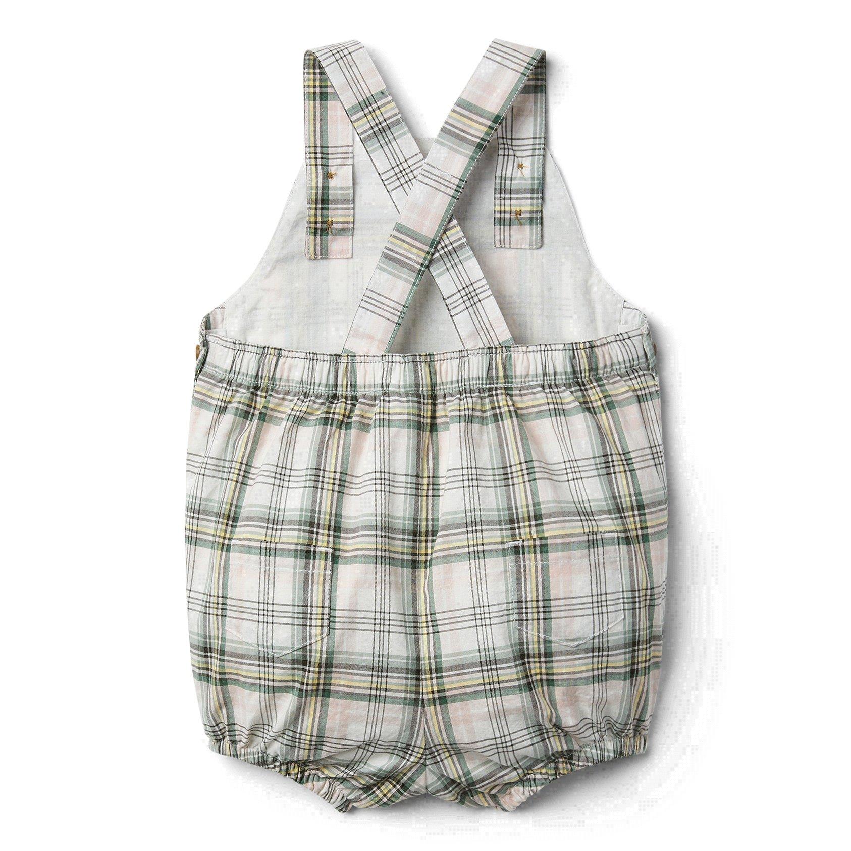 Baby Madras Plaid Shortall image number 2