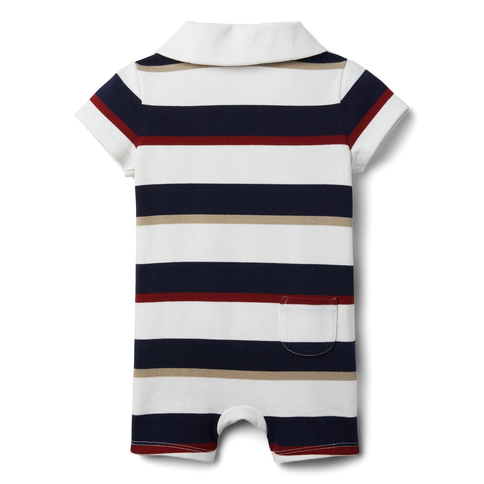 Baby Striped Rugby Romper  image number 1