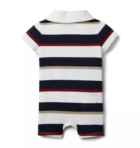 Baby Striped Rugby Romper  image number 1