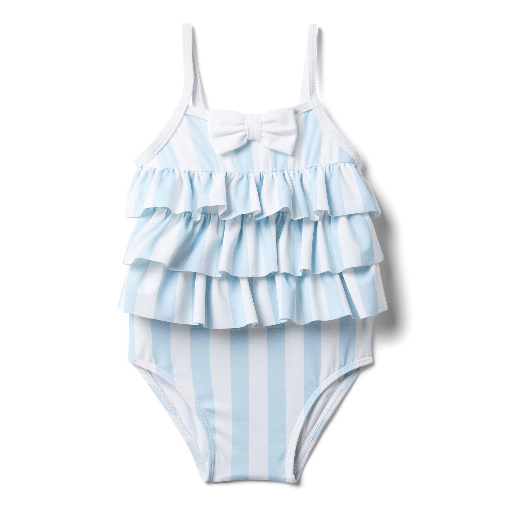 Baby Tiered Striped Swimsuit image number 0