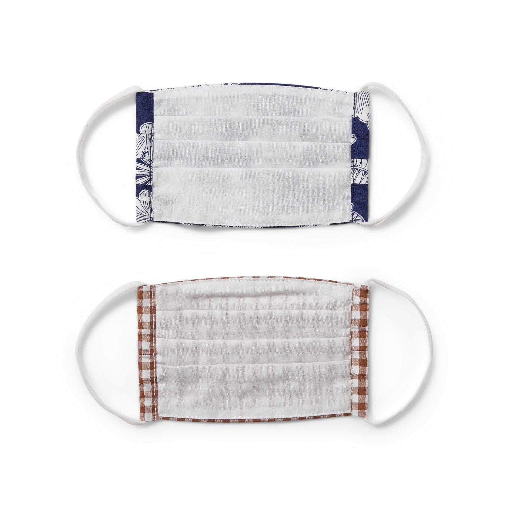Kid Tropical Floral And Gingham Mask 2-Pack image number 1