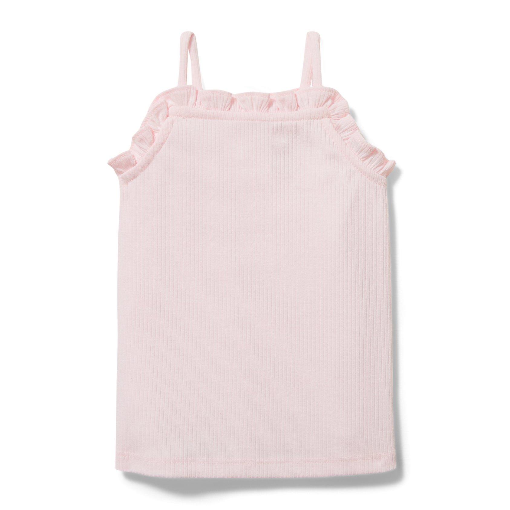 Ribbed Ruffle Trim Top image number 0